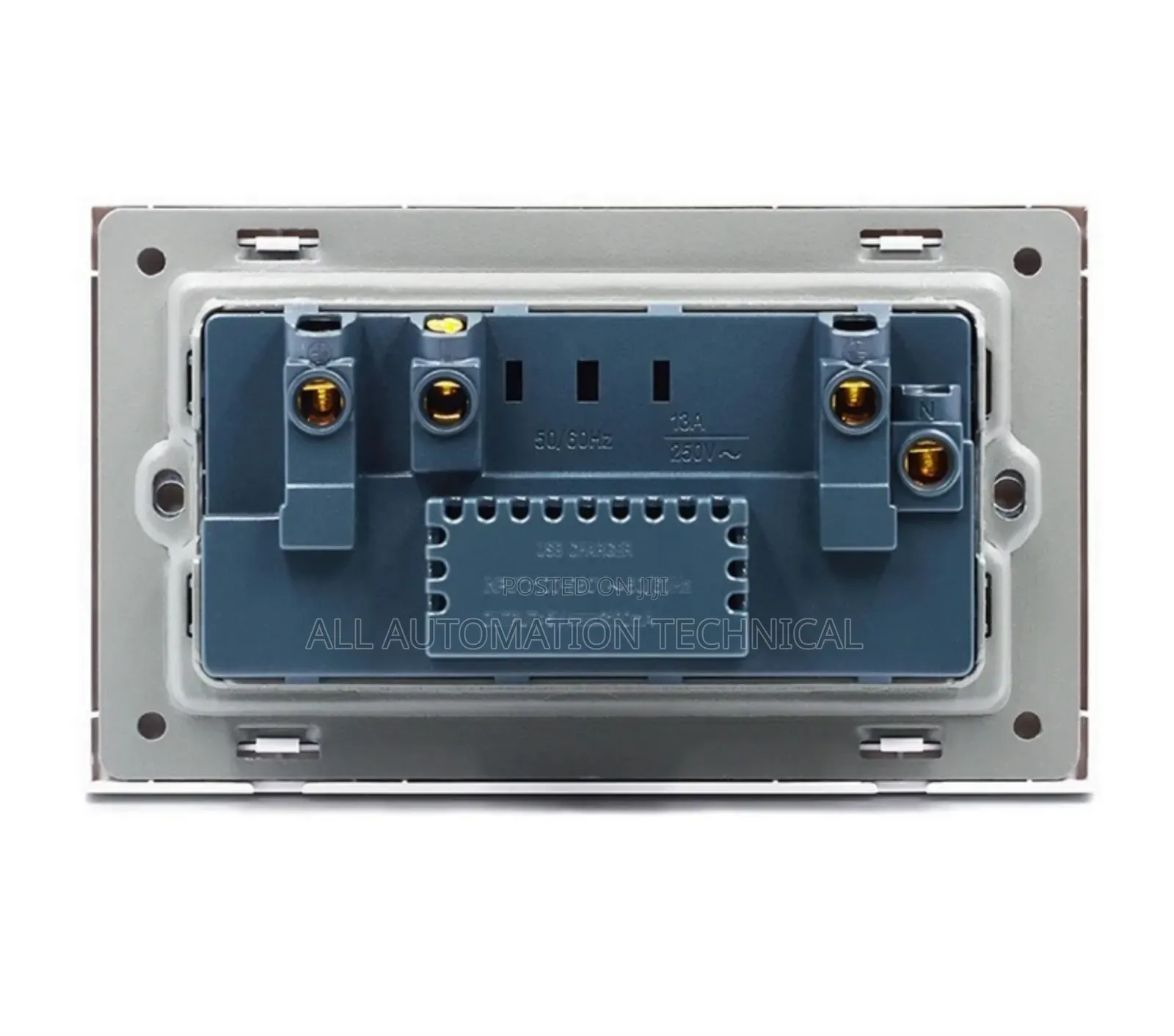 13amps UK Double Power Socket + 2 USB Charging Port