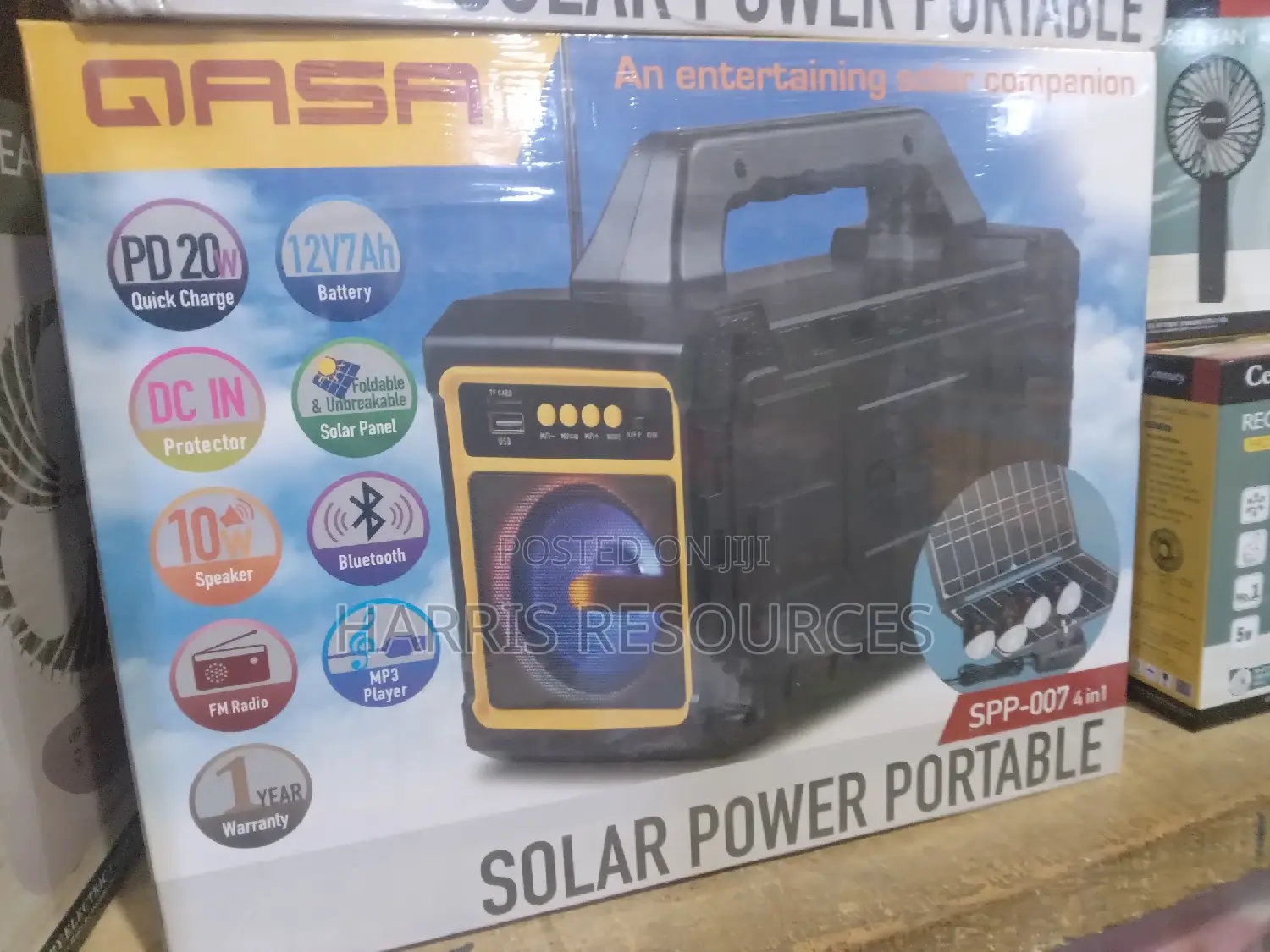 Qasa SPP-007 4 In1 Solar Power System + 4 Bulbs