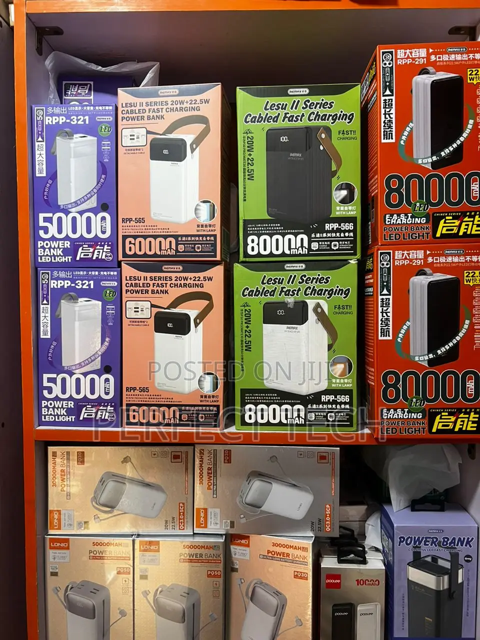 80,000mah Remax Power Bank for Phones, Tablet and USB Fans