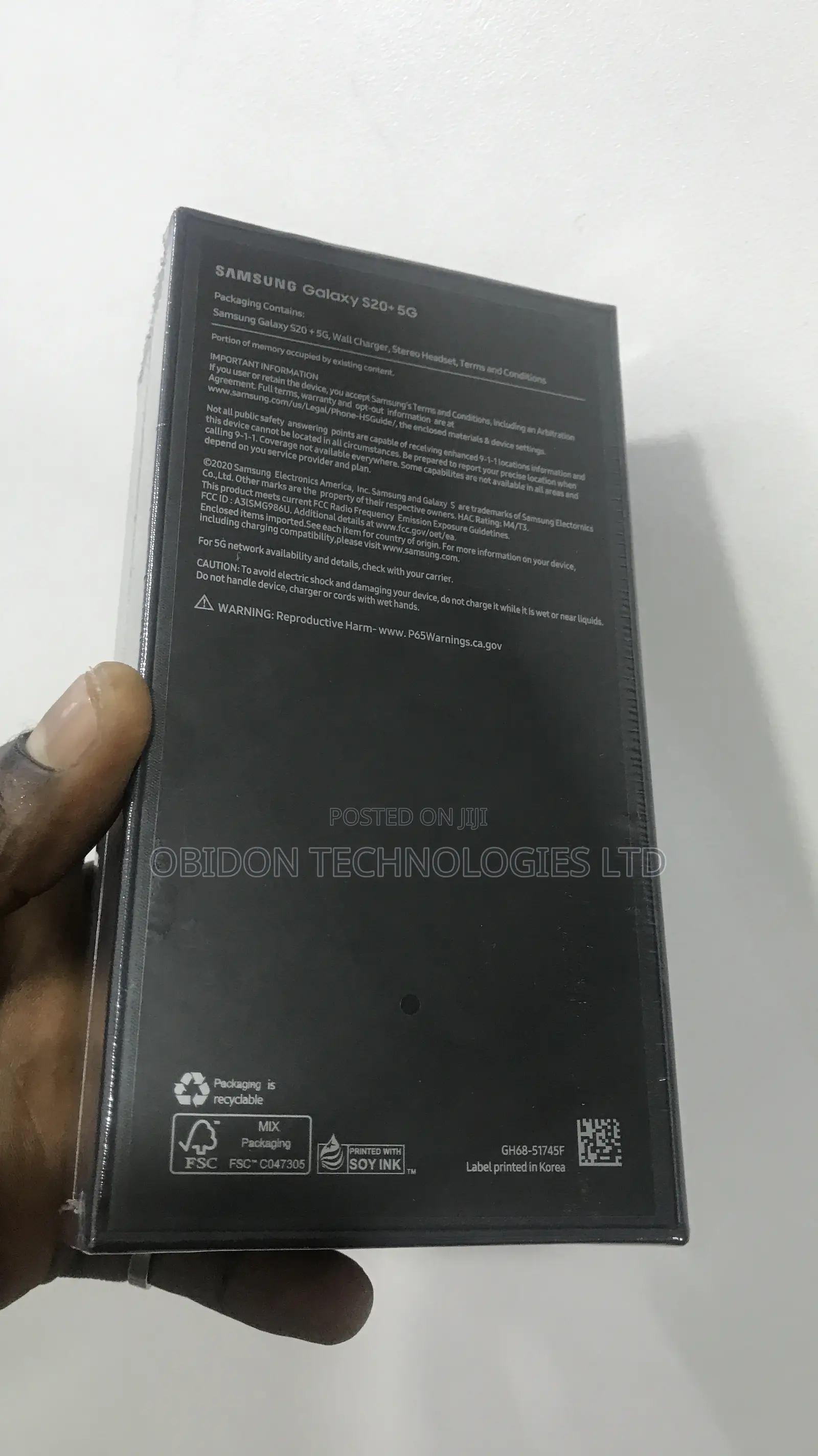 New Samsung Galaxy S20+ 5G 128 GB Black