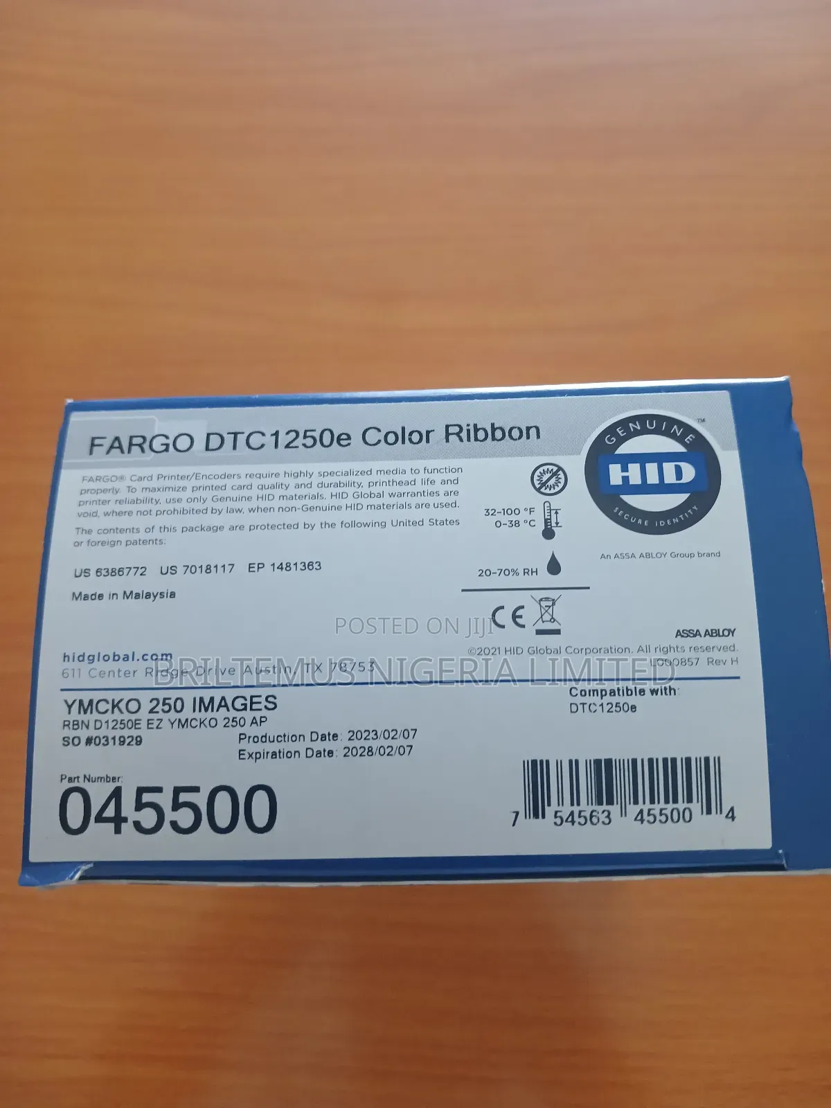 Fargo Dtc1250e Color Ribbon Pn: 045500 Ymcko 250images