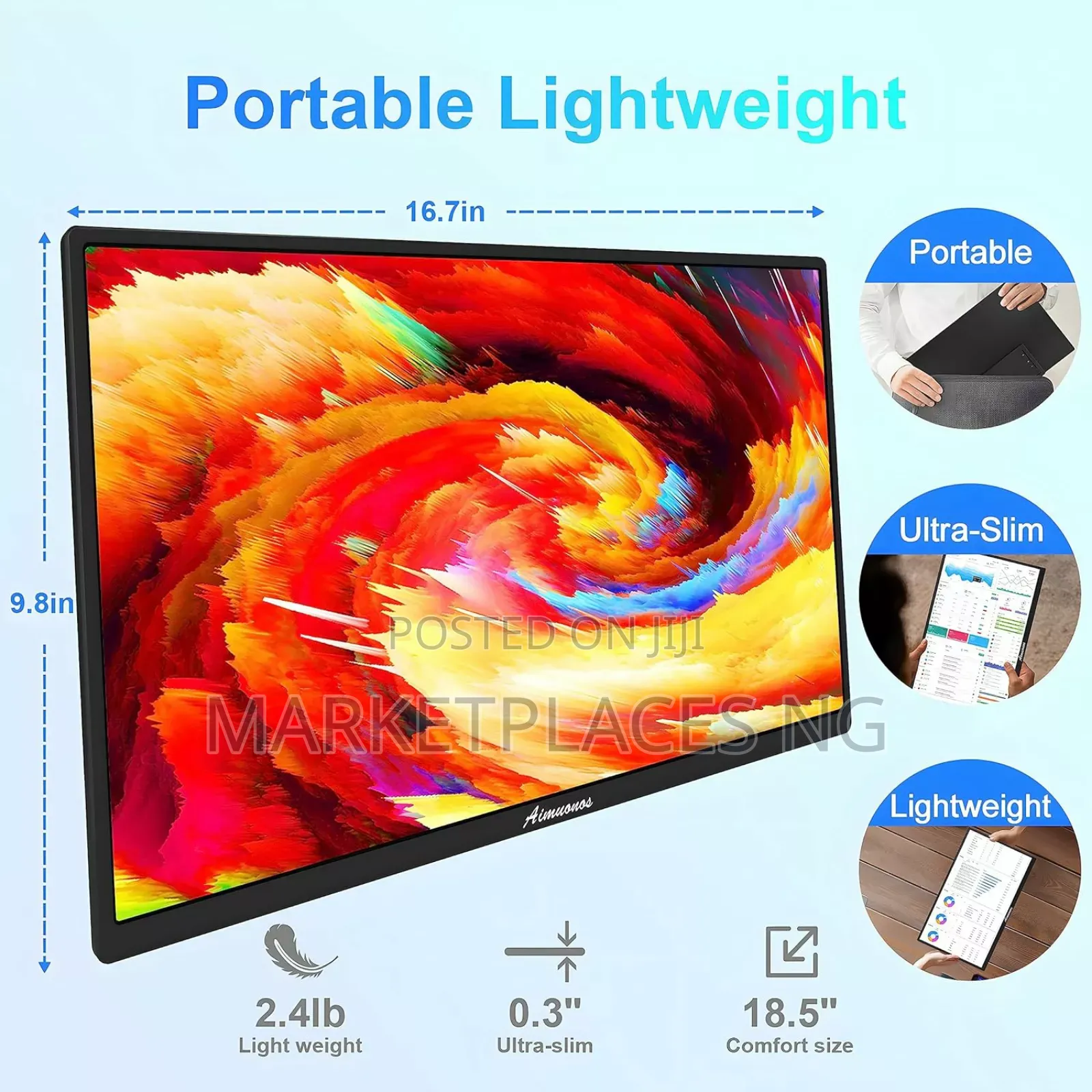 Aimuonos 18.5" Inch Portable Monitor