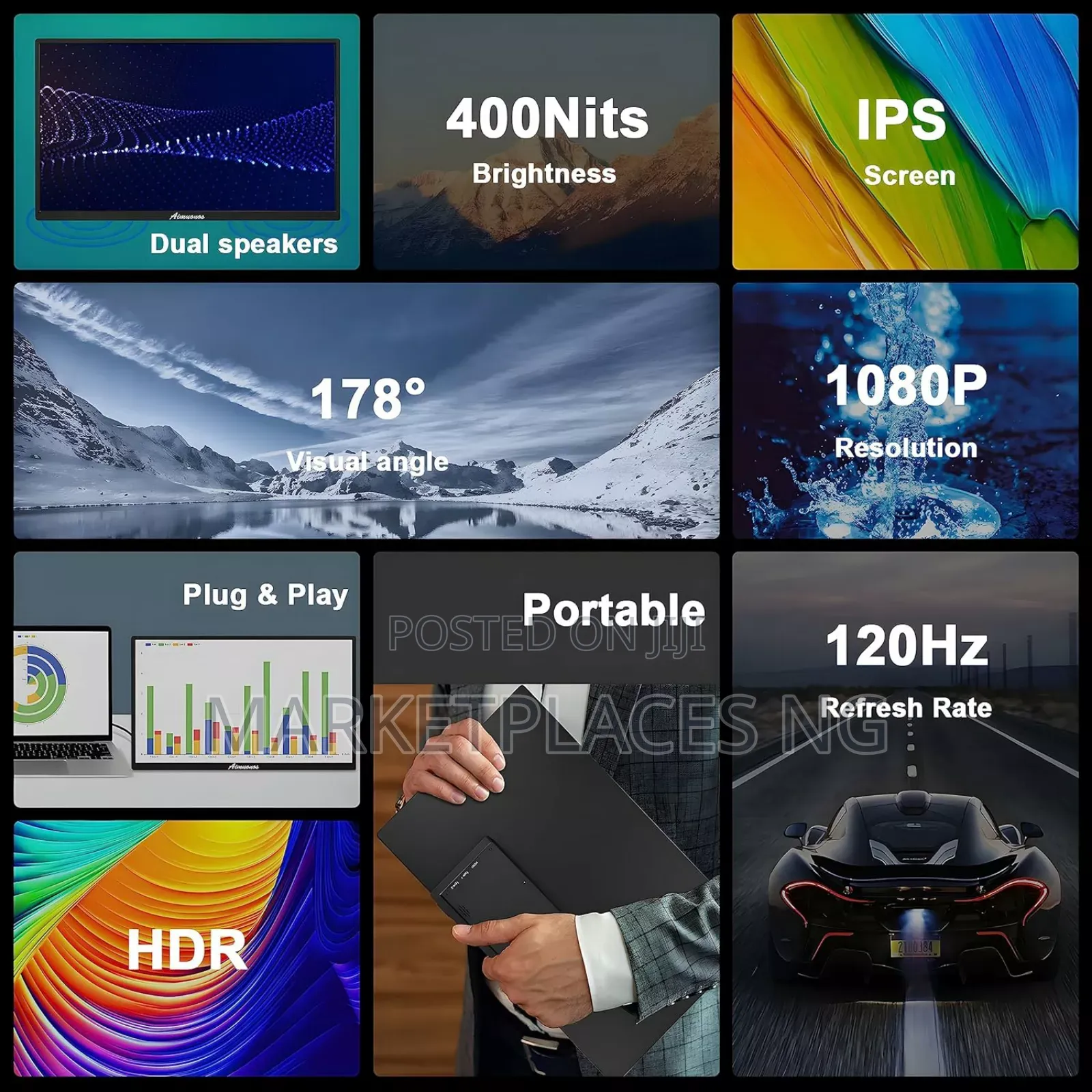 Aimuonos 18.5" Inch Portable Monitor