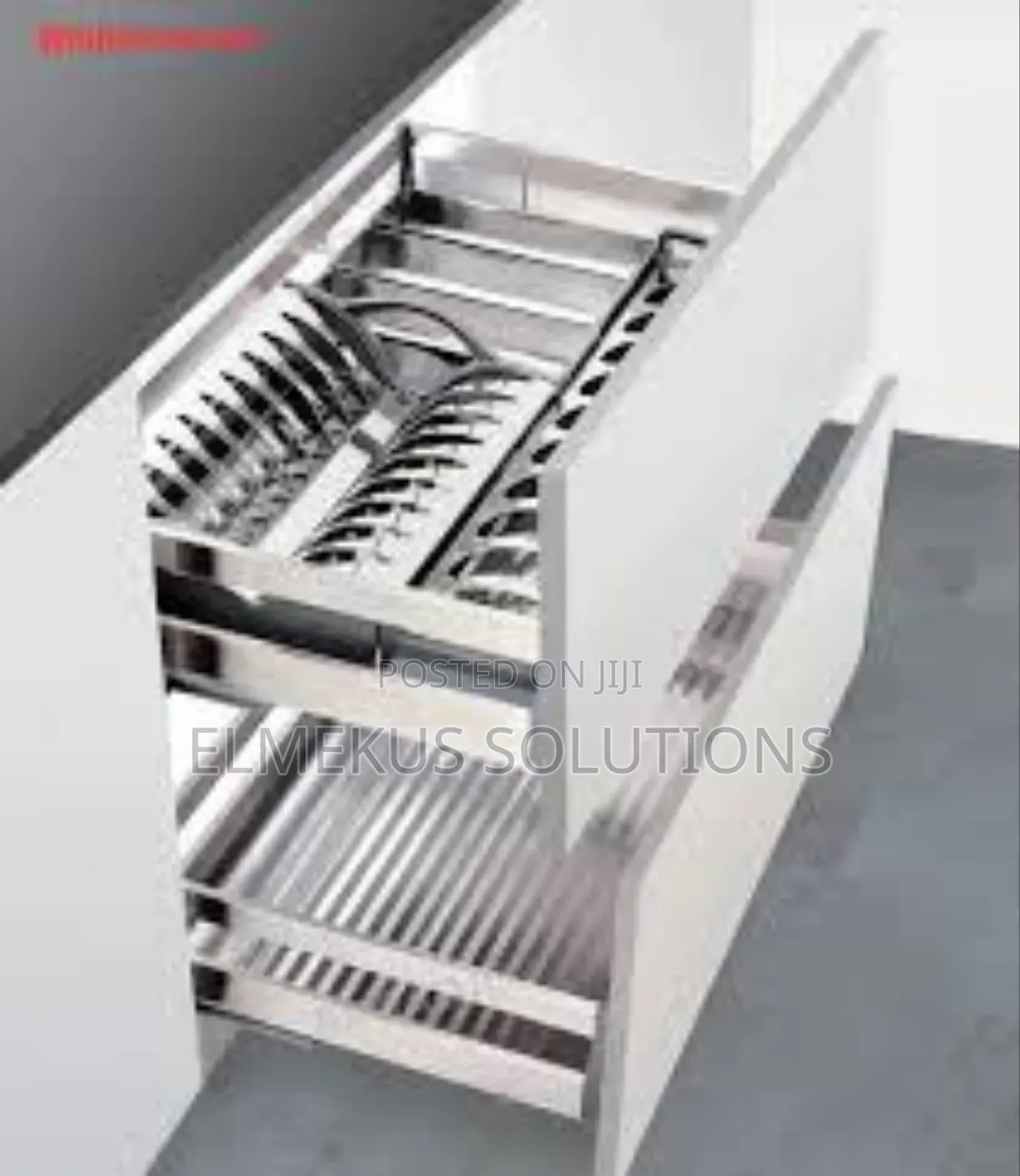 Drawer Cutlery Organiser Plus Pot Rack (Stainless)