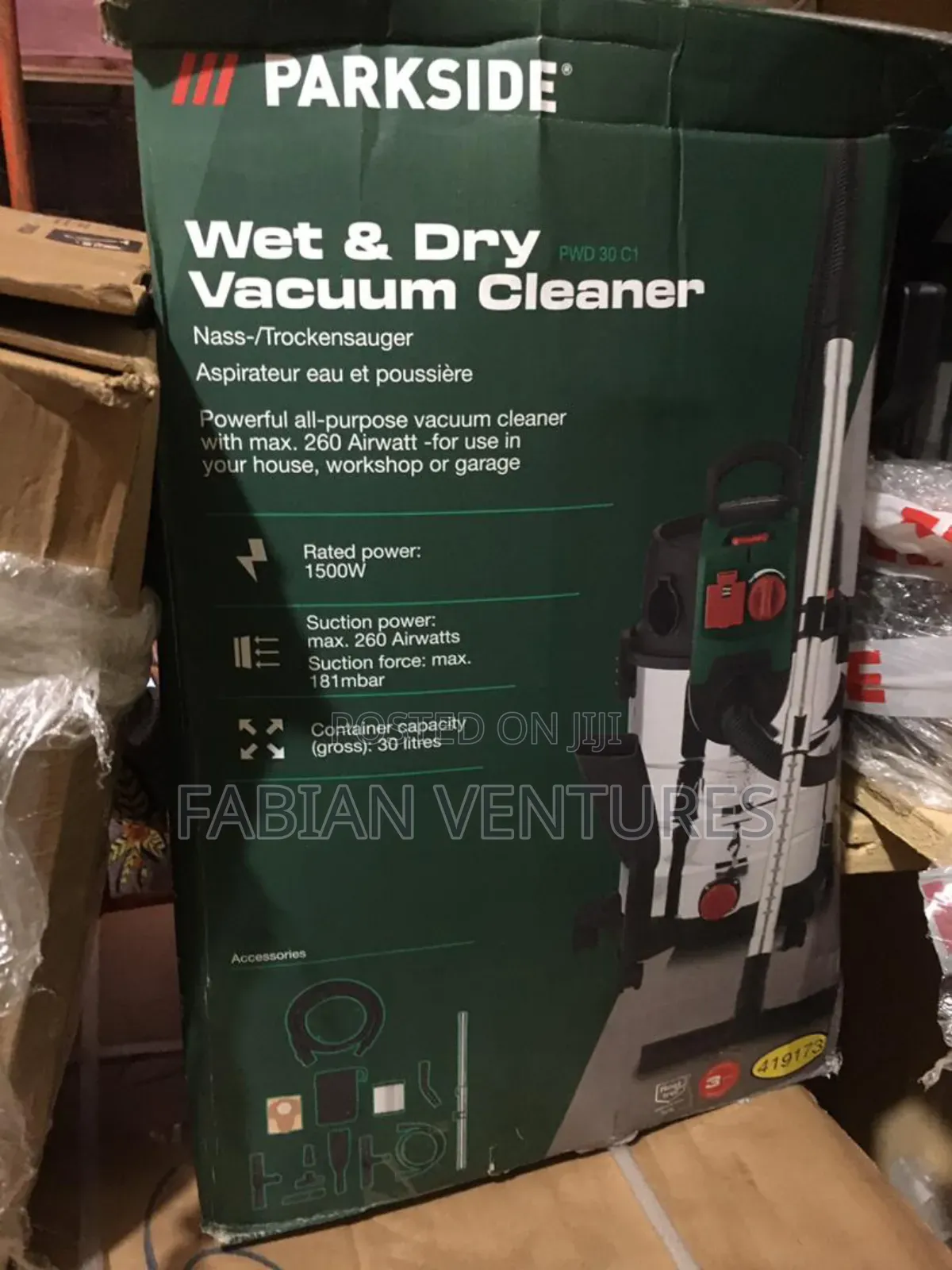 Vacuum Cleaner Wet and Dryer 30l Parkside