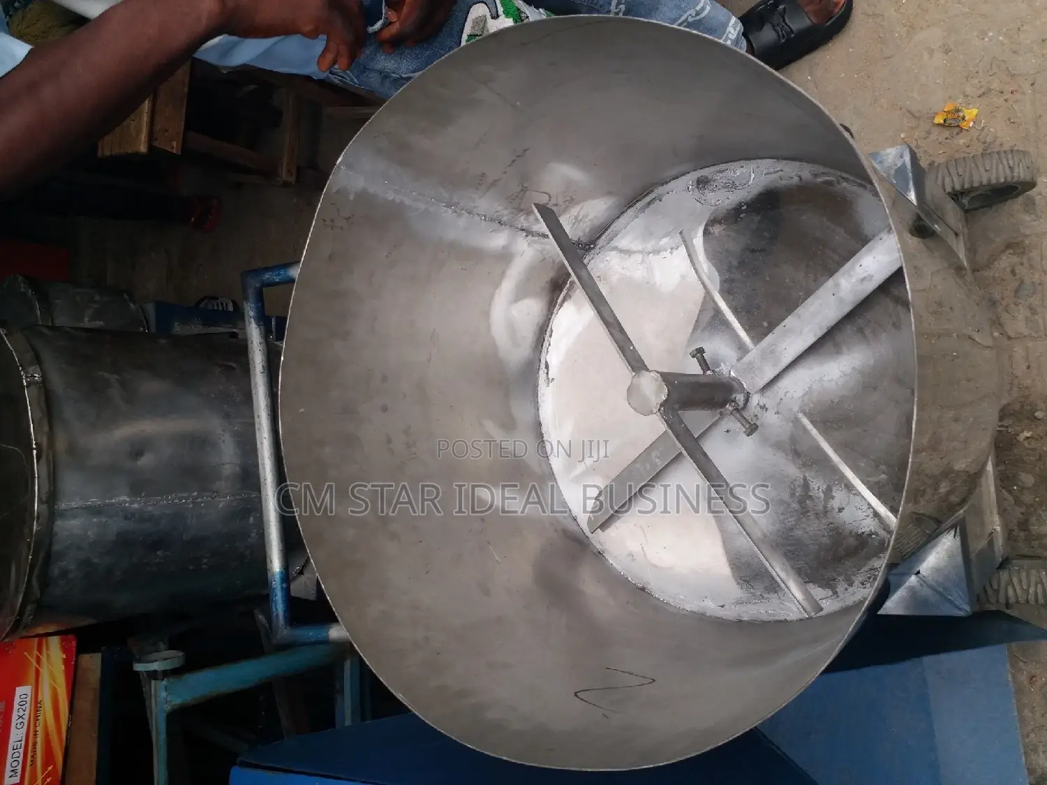Gx390.13hp Stainless Pot Fufu Pounding Machine 80to100 Liter