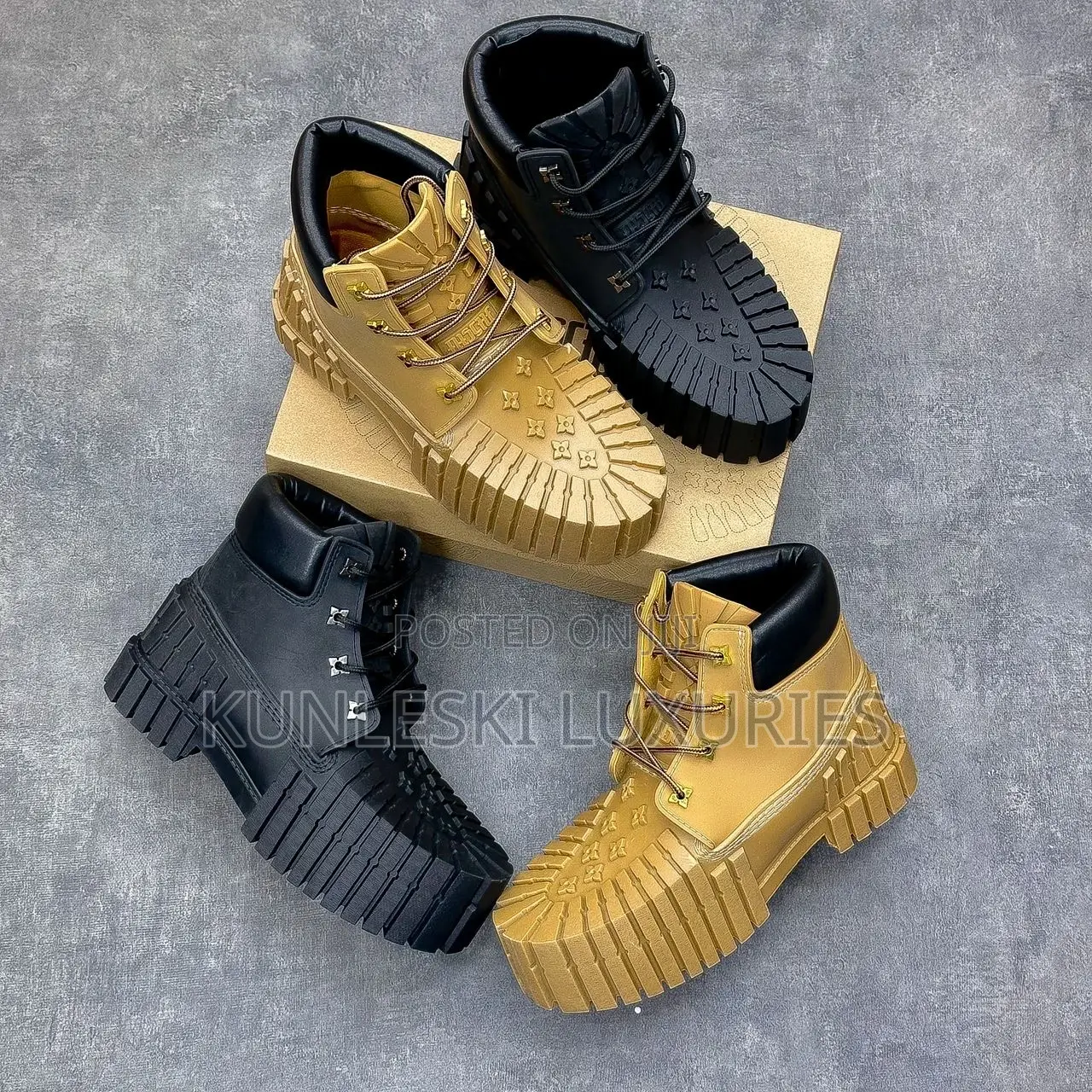 MSCHF X Louis Vuitton X Timberland 2 X 4 Brutal Boots