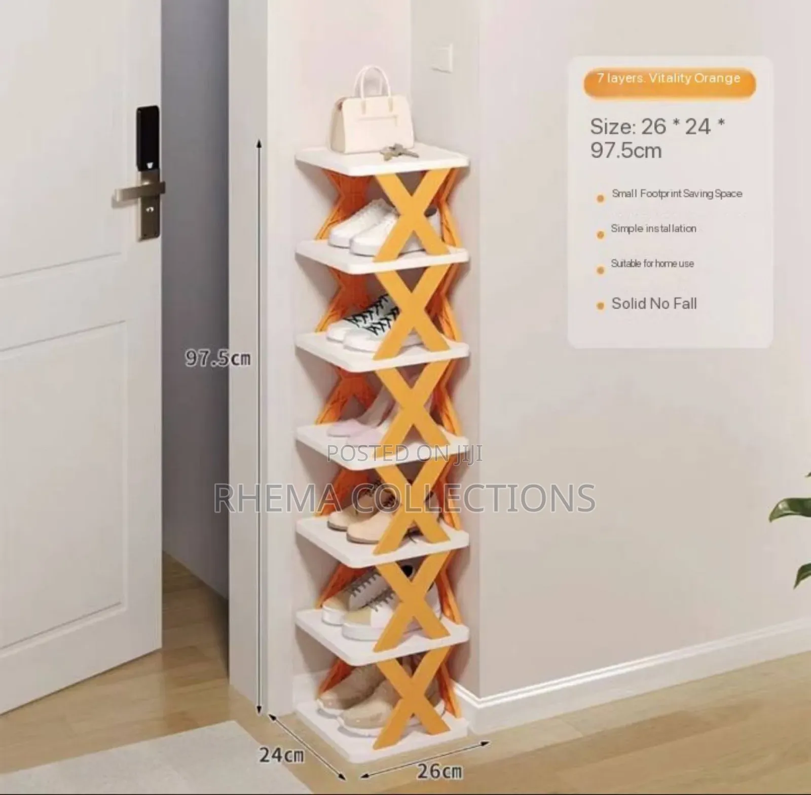 X Shape 6layer Foldable Doorstep Shoe Rack