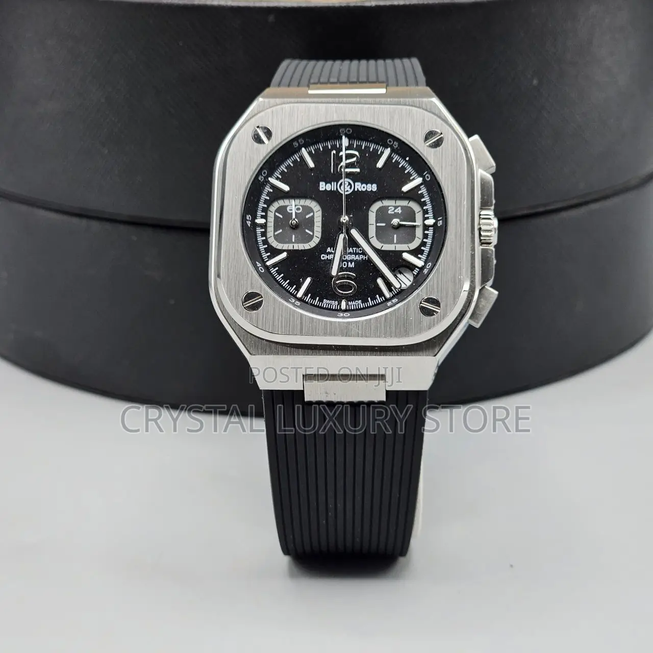 Bell Ross Quality Luxury Rubber Strap Wristwatch