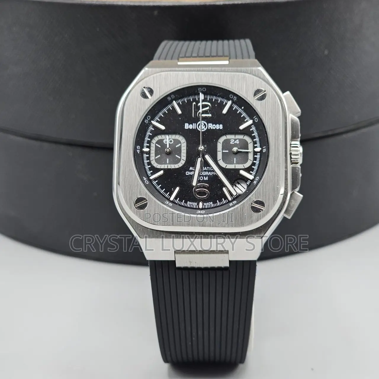 Bell Ross Quality Luxury Rubber Strap Wristwatch