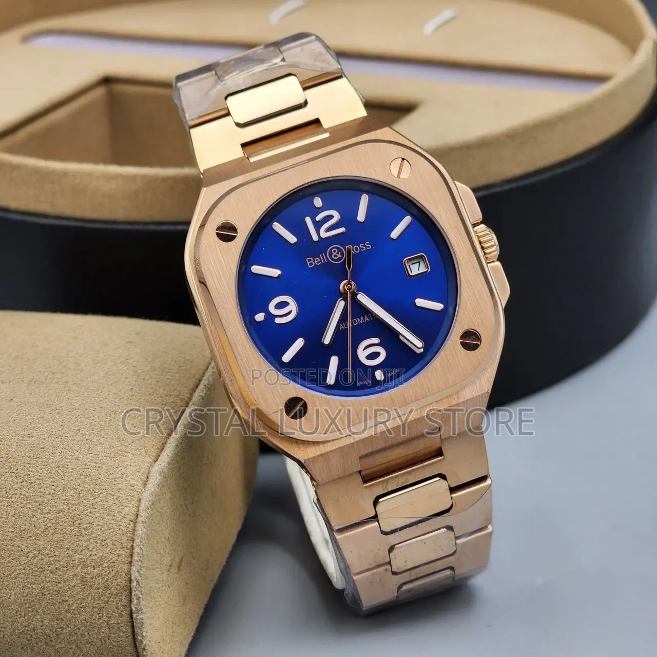 Bell ,Rose Quality Luxury Men Chain Wristwatch