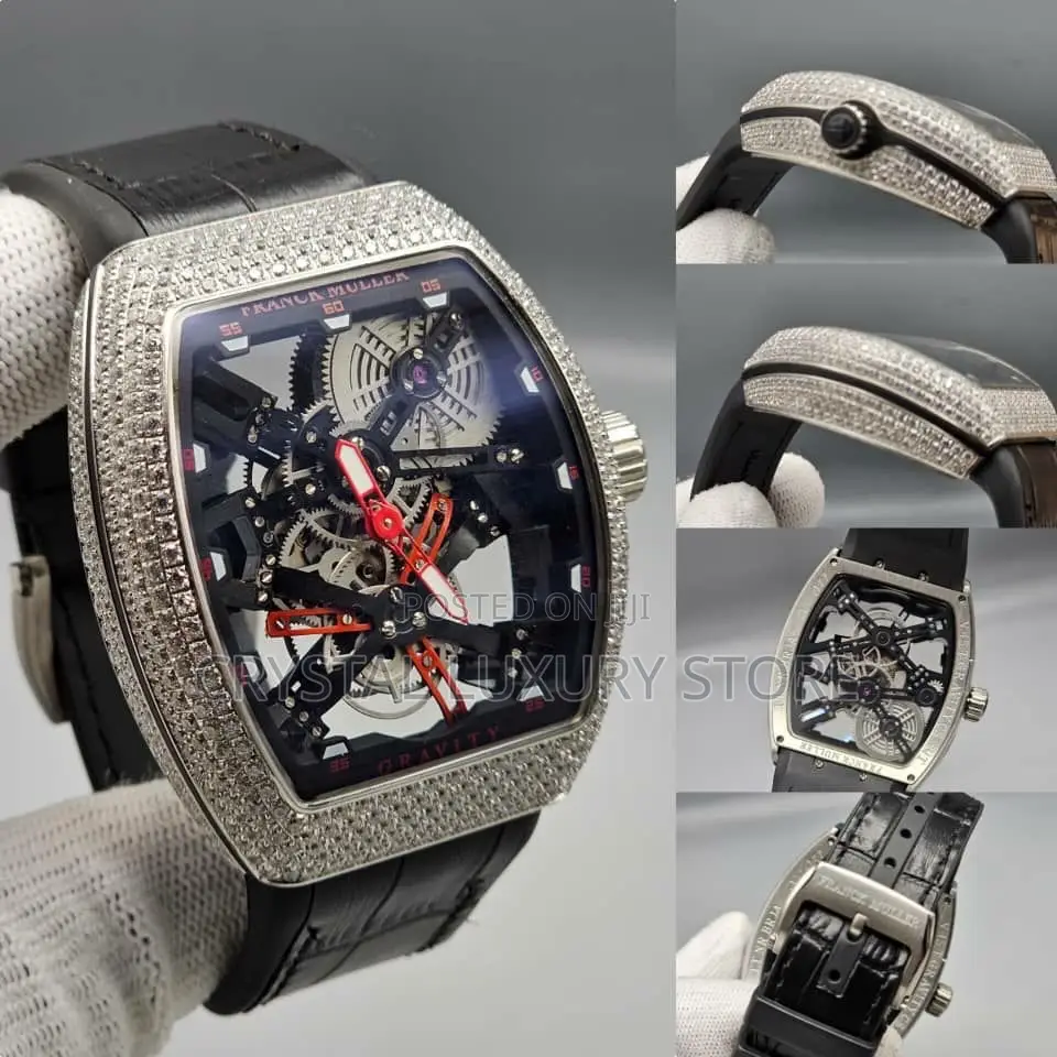 Franck Muller Quality Luxury Rubber Strap Wristwatch