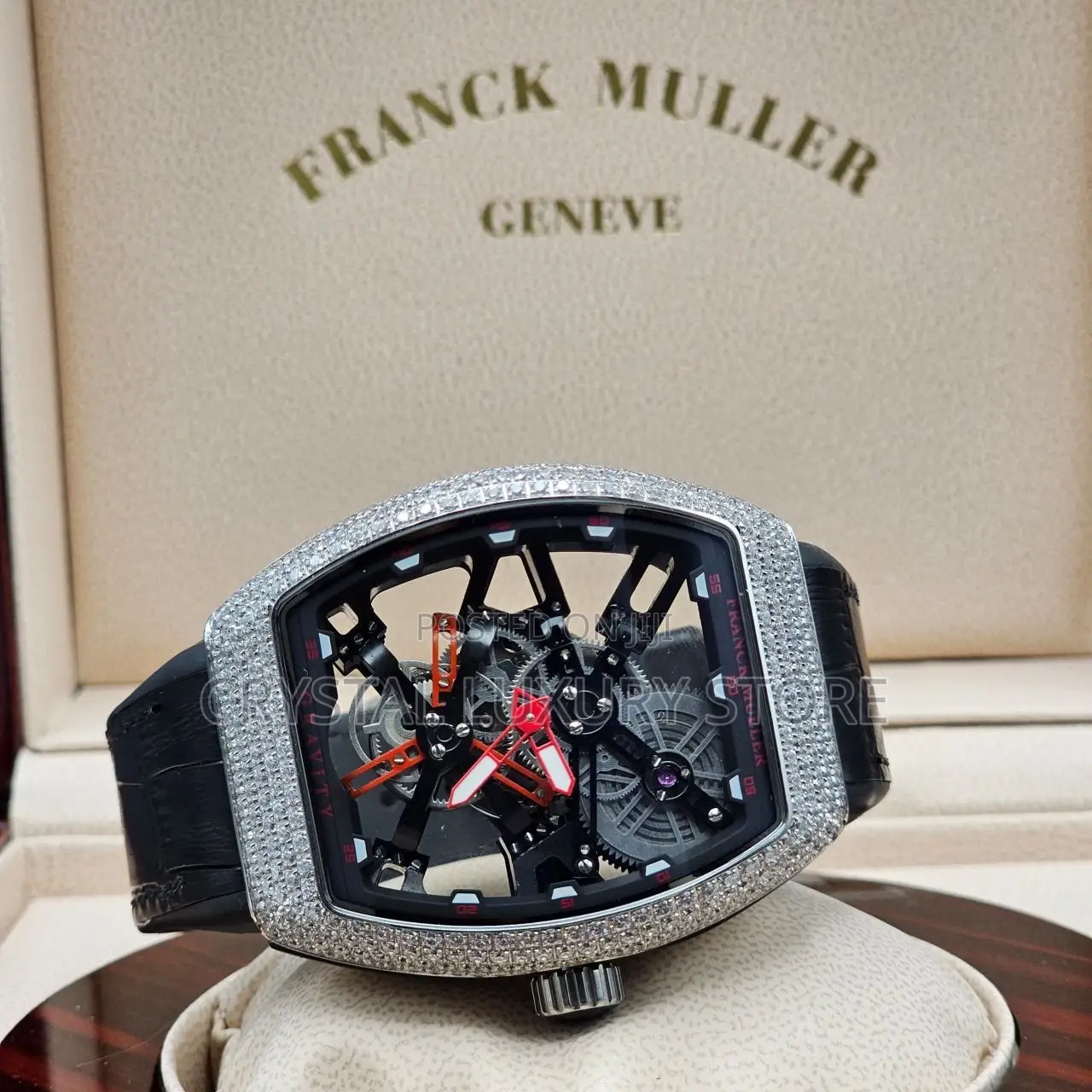 Franck Muller Quality Luxury Rubber Strap Wristwatch