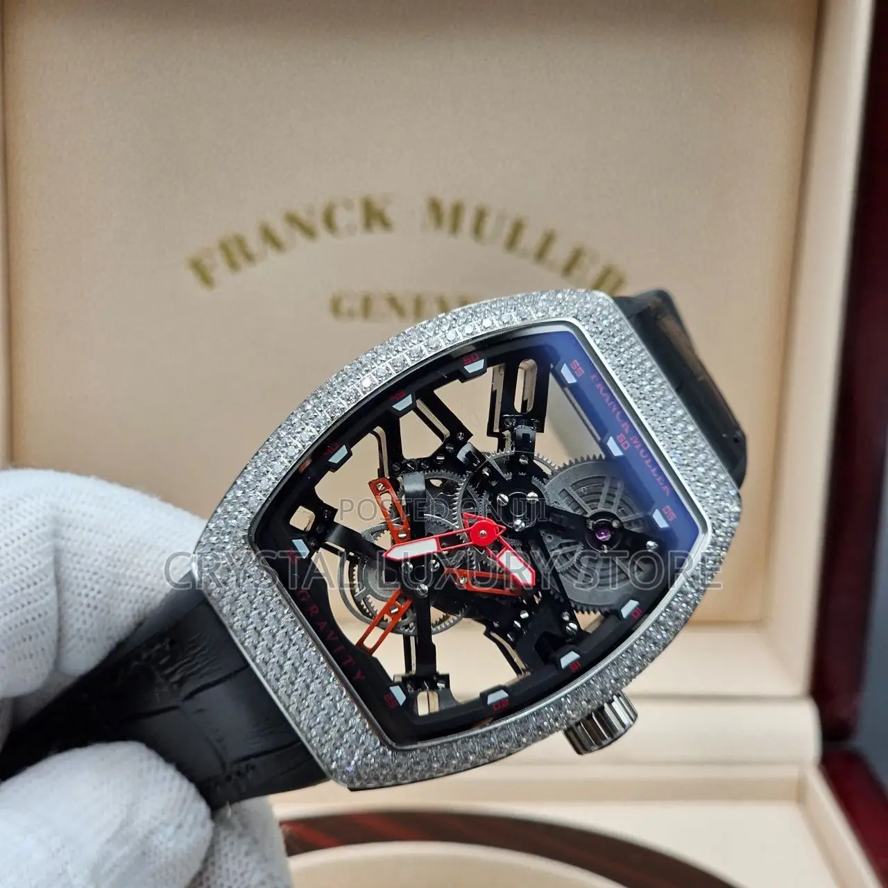 Franck Muller Quality Luxury Rubber Strap Wristwatch