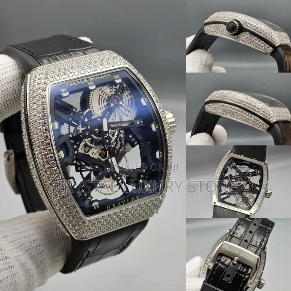 Franck Muller Quality Luxury Leather/Rubber Strap Wristwatch