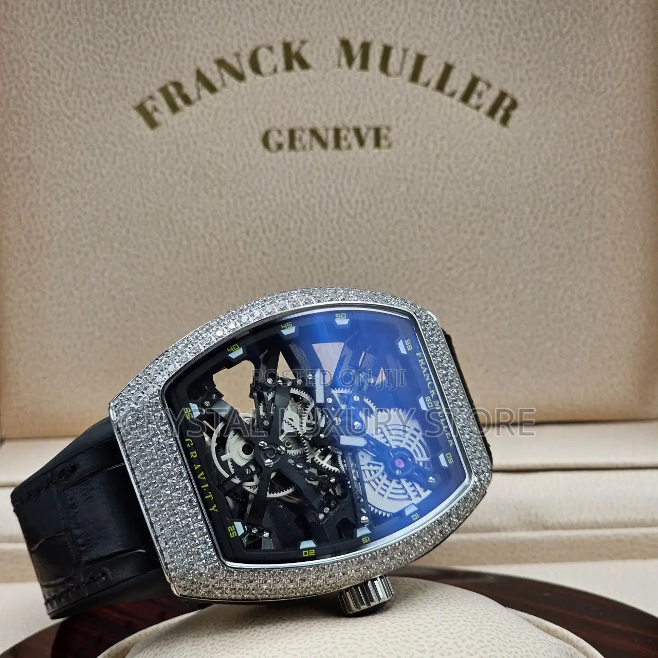 Franck Muller Quality Luxury Leather/Rubber Strap Wristwatch