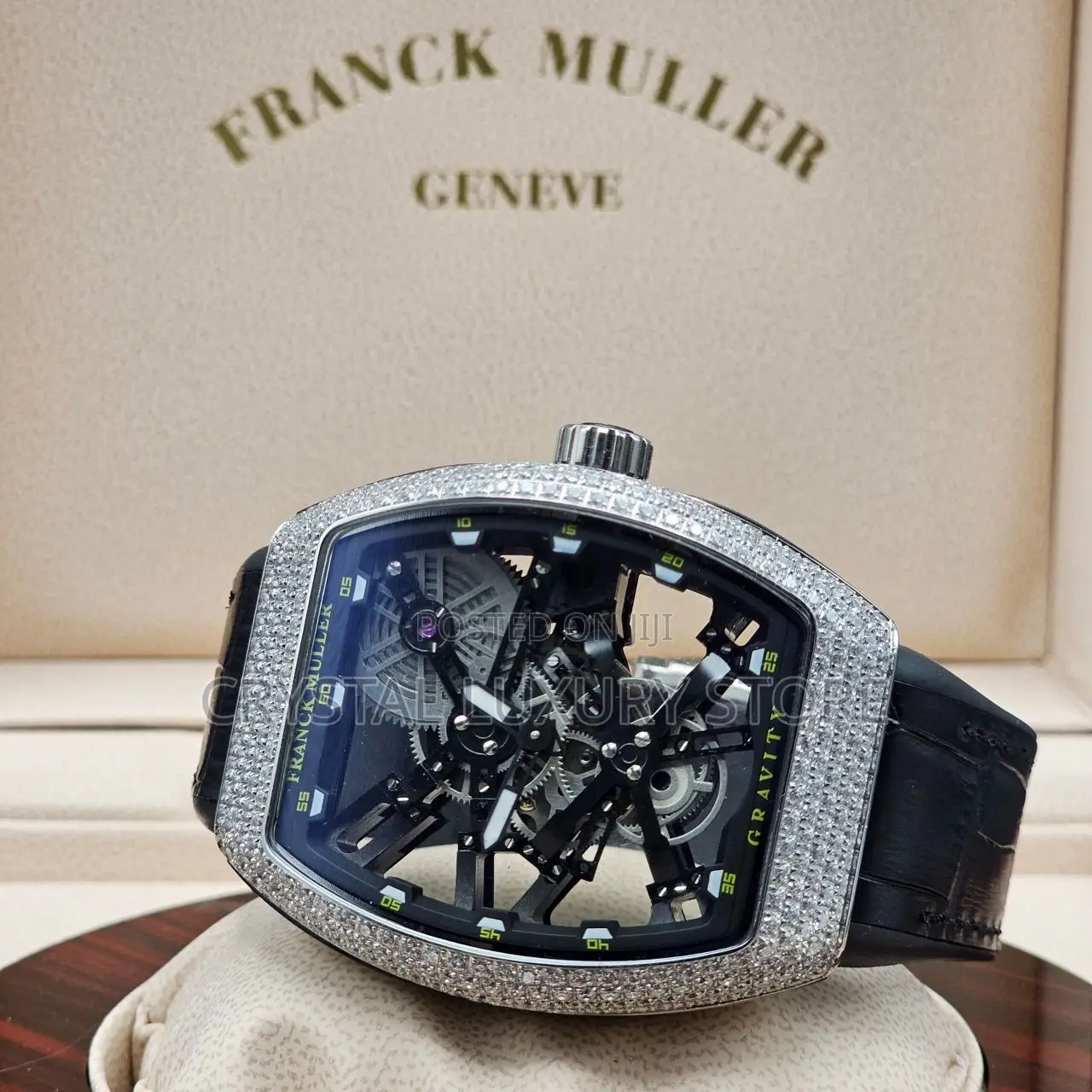 Franck Muller Quality Luxury Leather/Rubber Strap Wristwatch