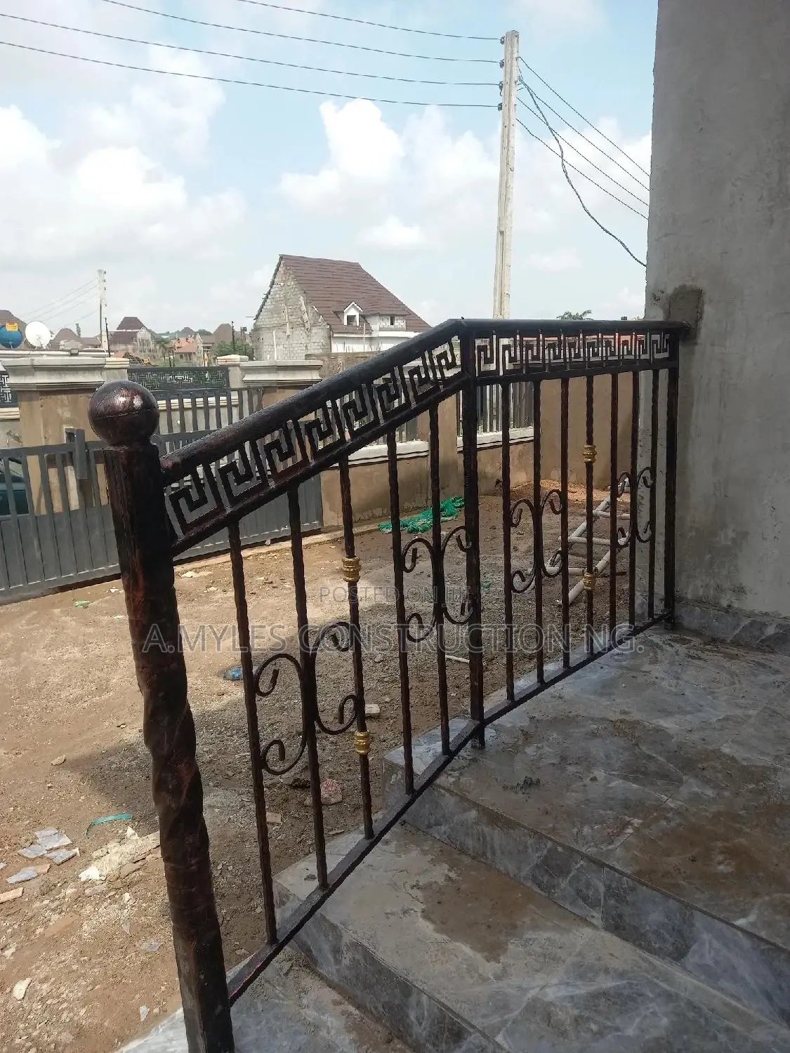 Entrance Railings Wrought Iron