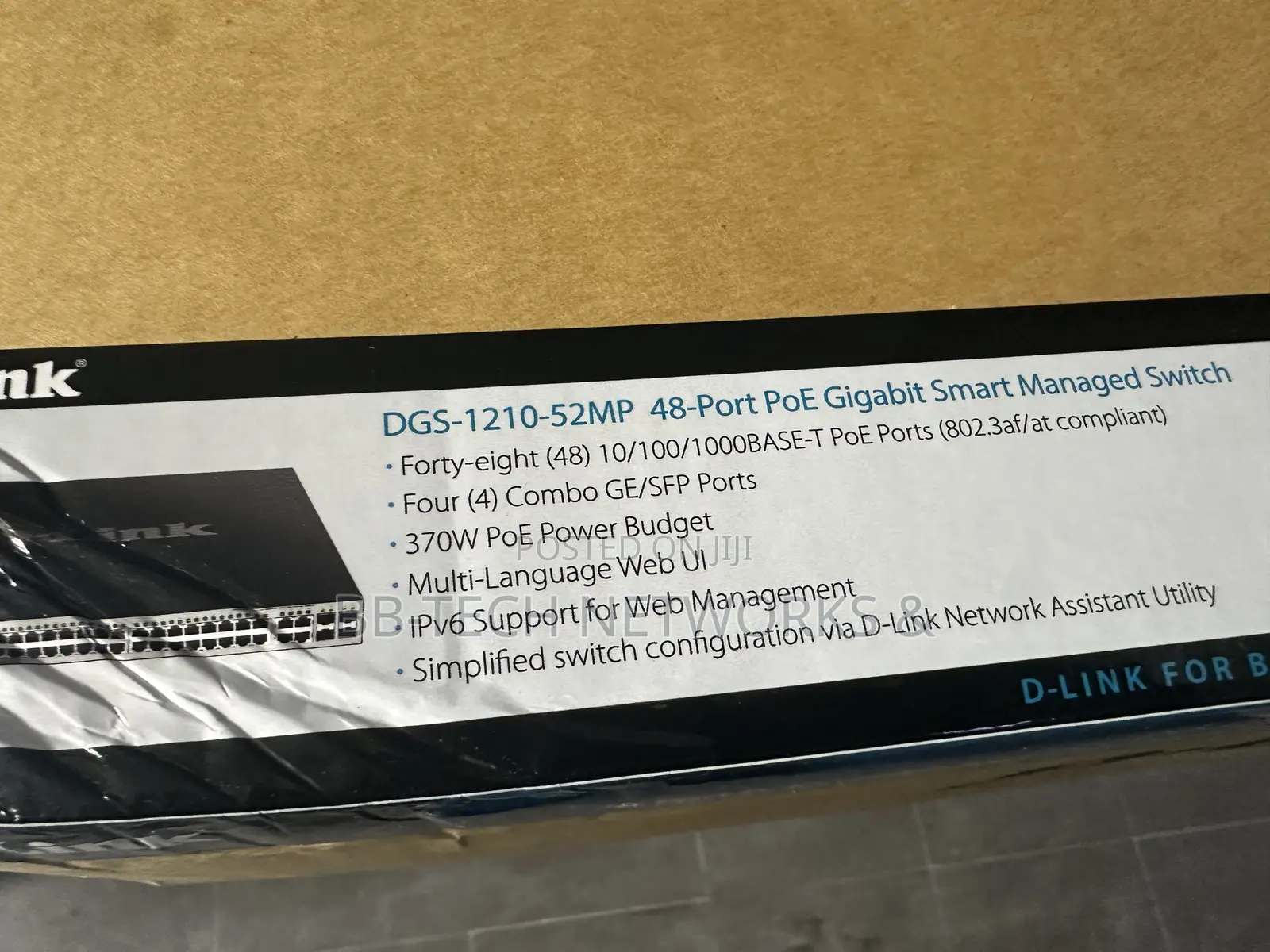 52-Port Gigabit Smart Managed Poe Switch DGS-1210-52MP