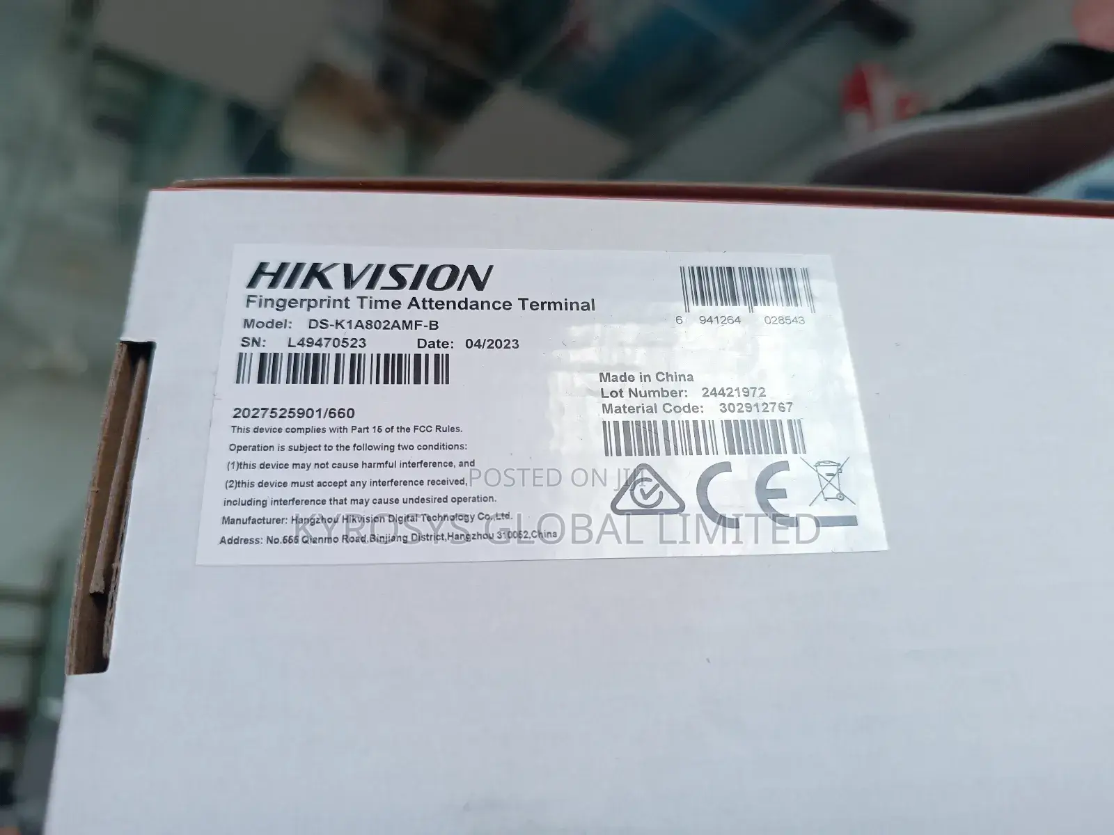 Hik Vision Fingerprint Time Attendance Terminal