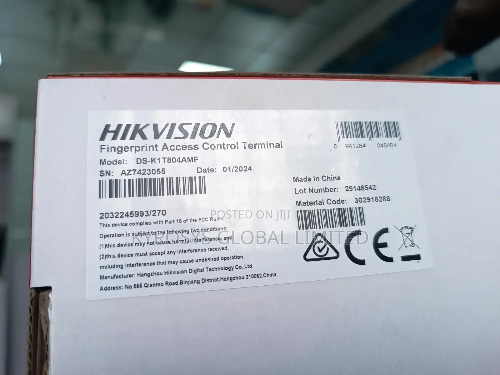 Hik Vision Fingerprint Access Control Terminal