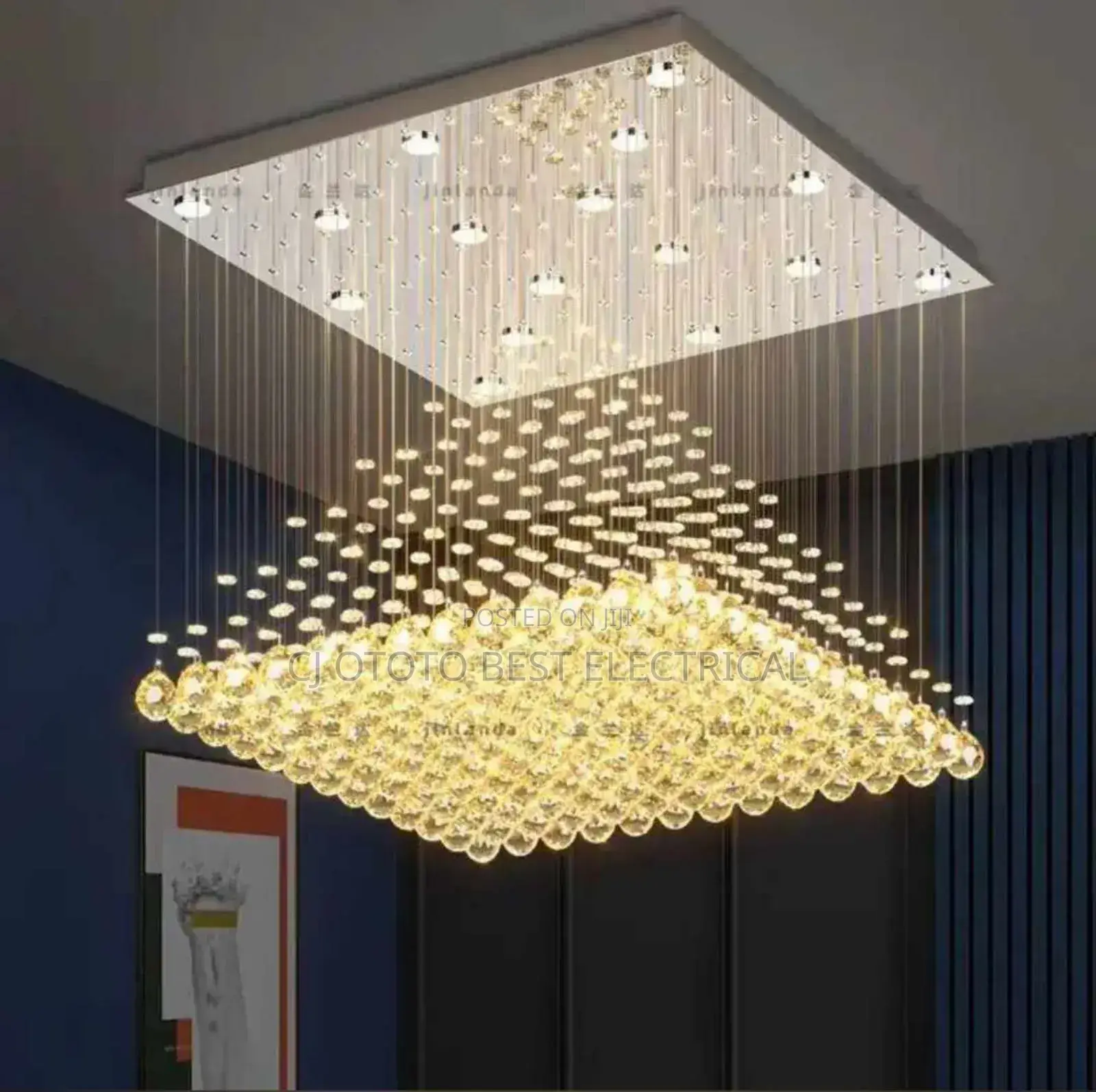 Rain Drop Crystal Chandelier Led Light for Your Sitting Room