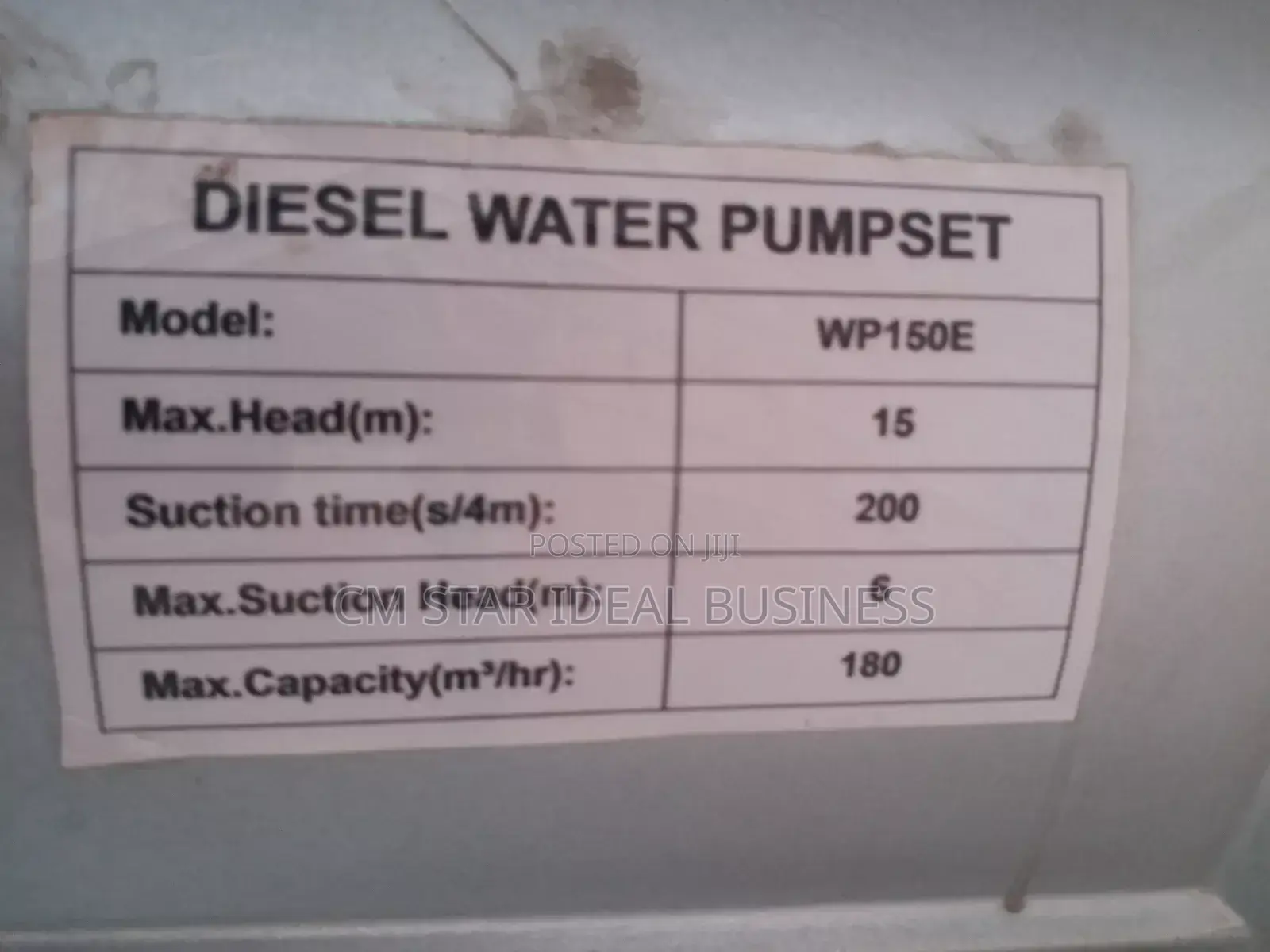 Kama Diesel Water Pump Key Starter 6inches