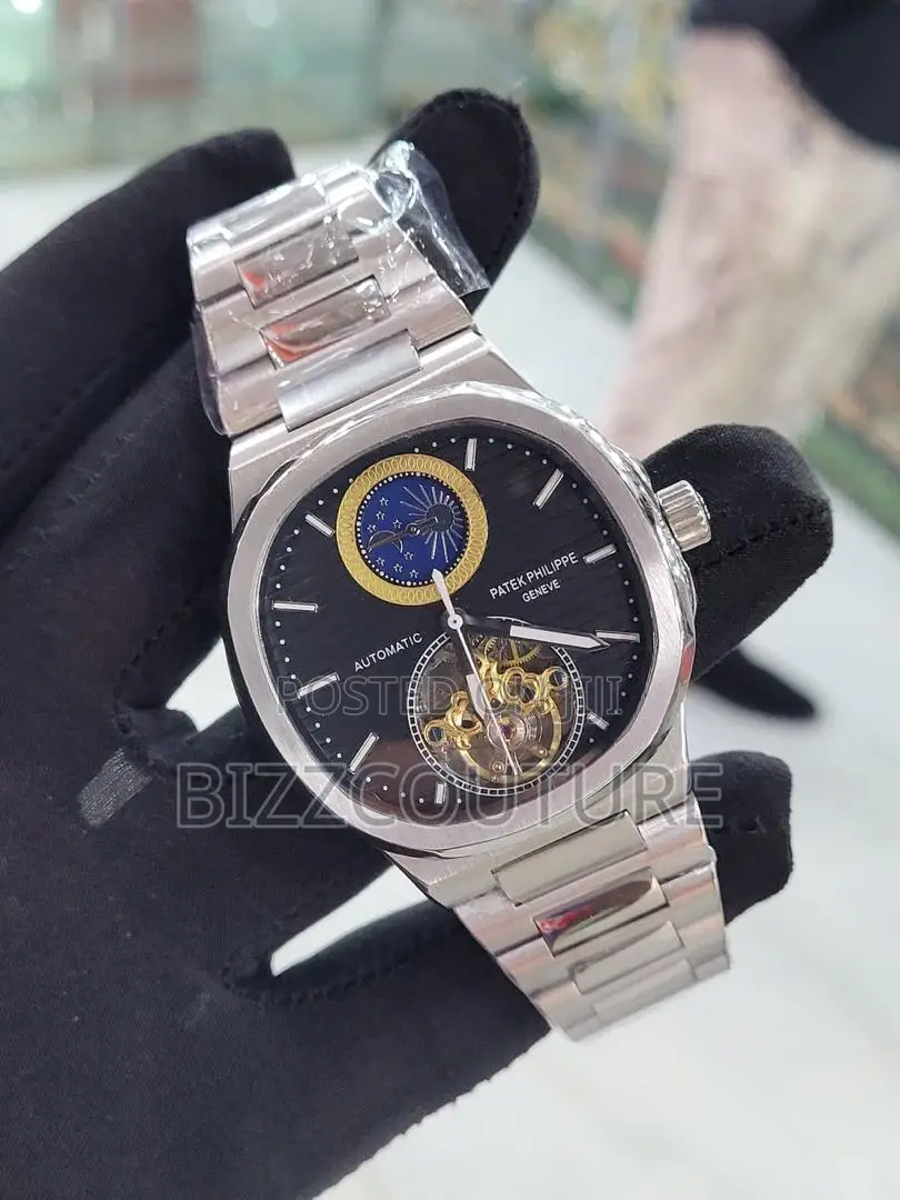 Original PATEK PHILIPPE Chronograph Silver Chain Watch