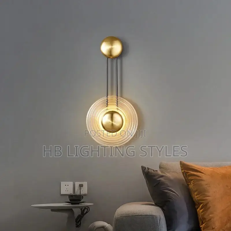 Post Modern Creative Light Luxury All Copper Wall Lamp