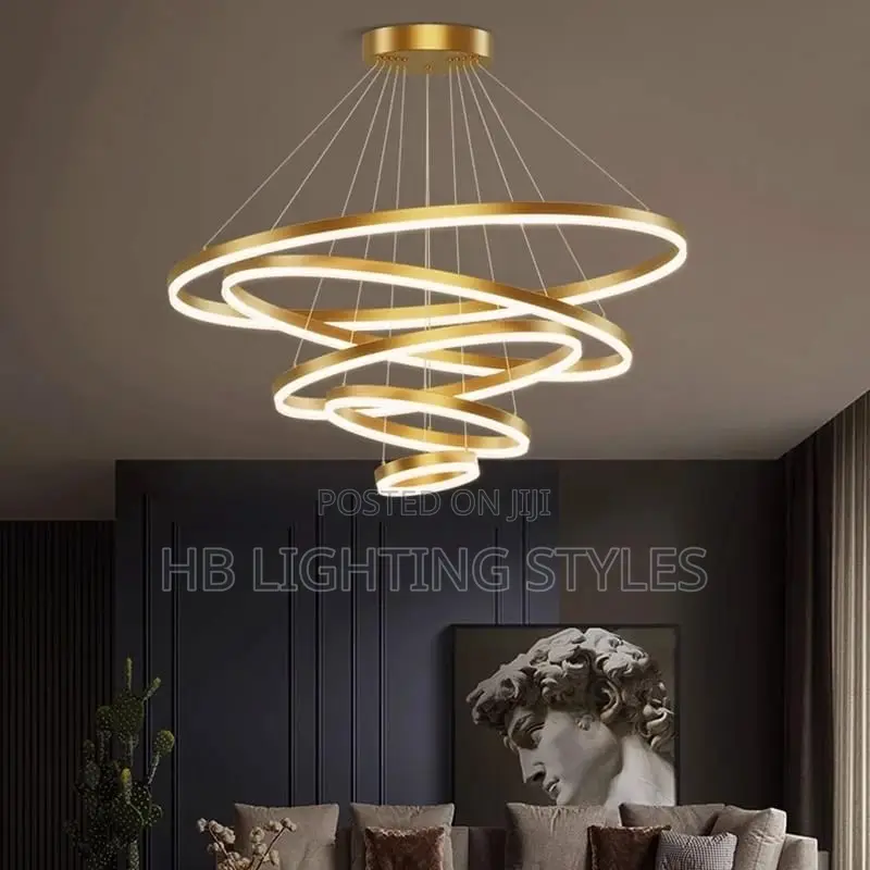 Modern 5 Round Ring Ceiling Chandelier