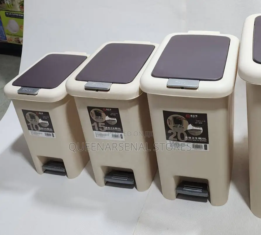 Plastic Pedal Dustbin -- 10l, 15l, 20l