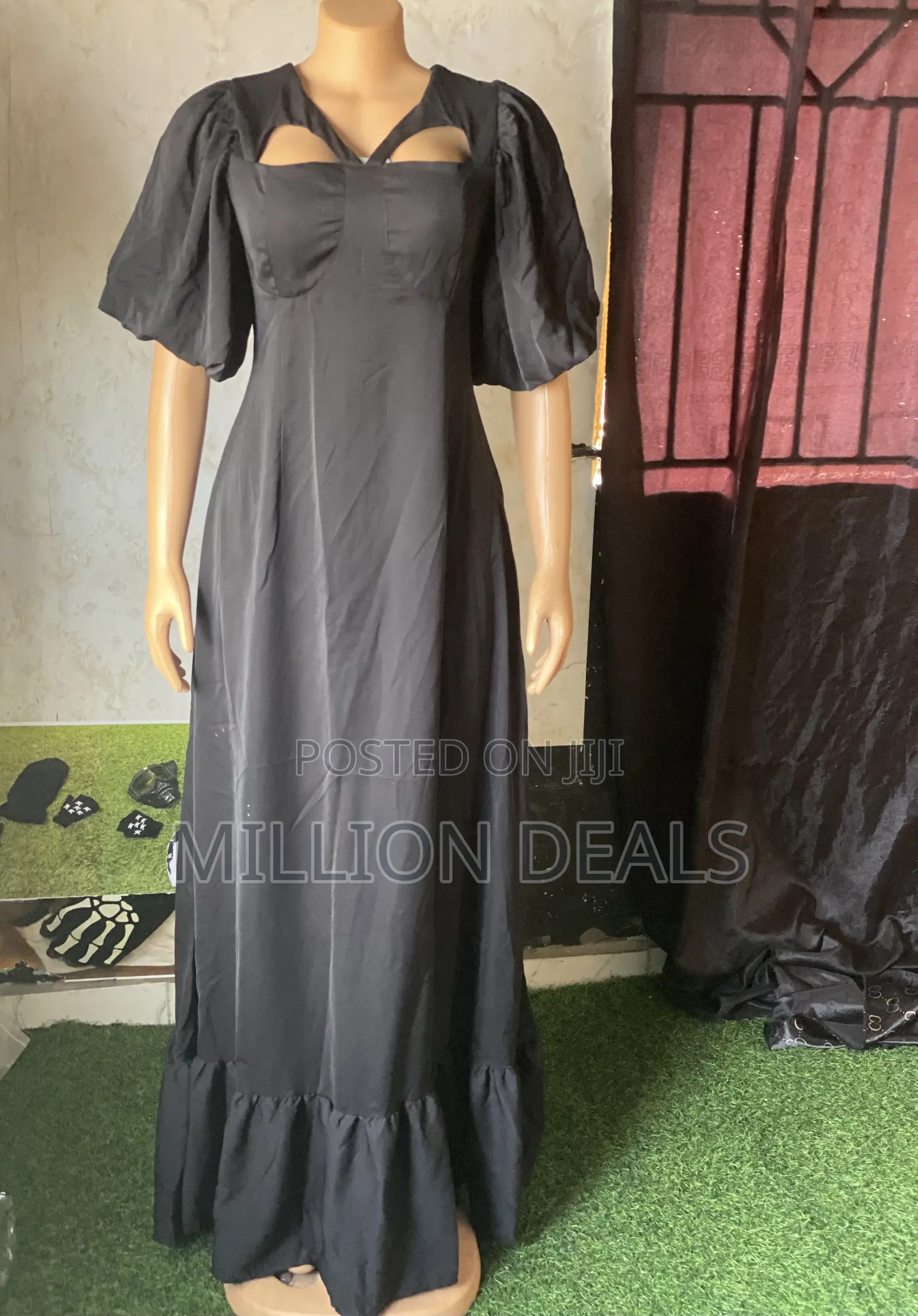 Stylish Black Silk Sexy Women’S Gown