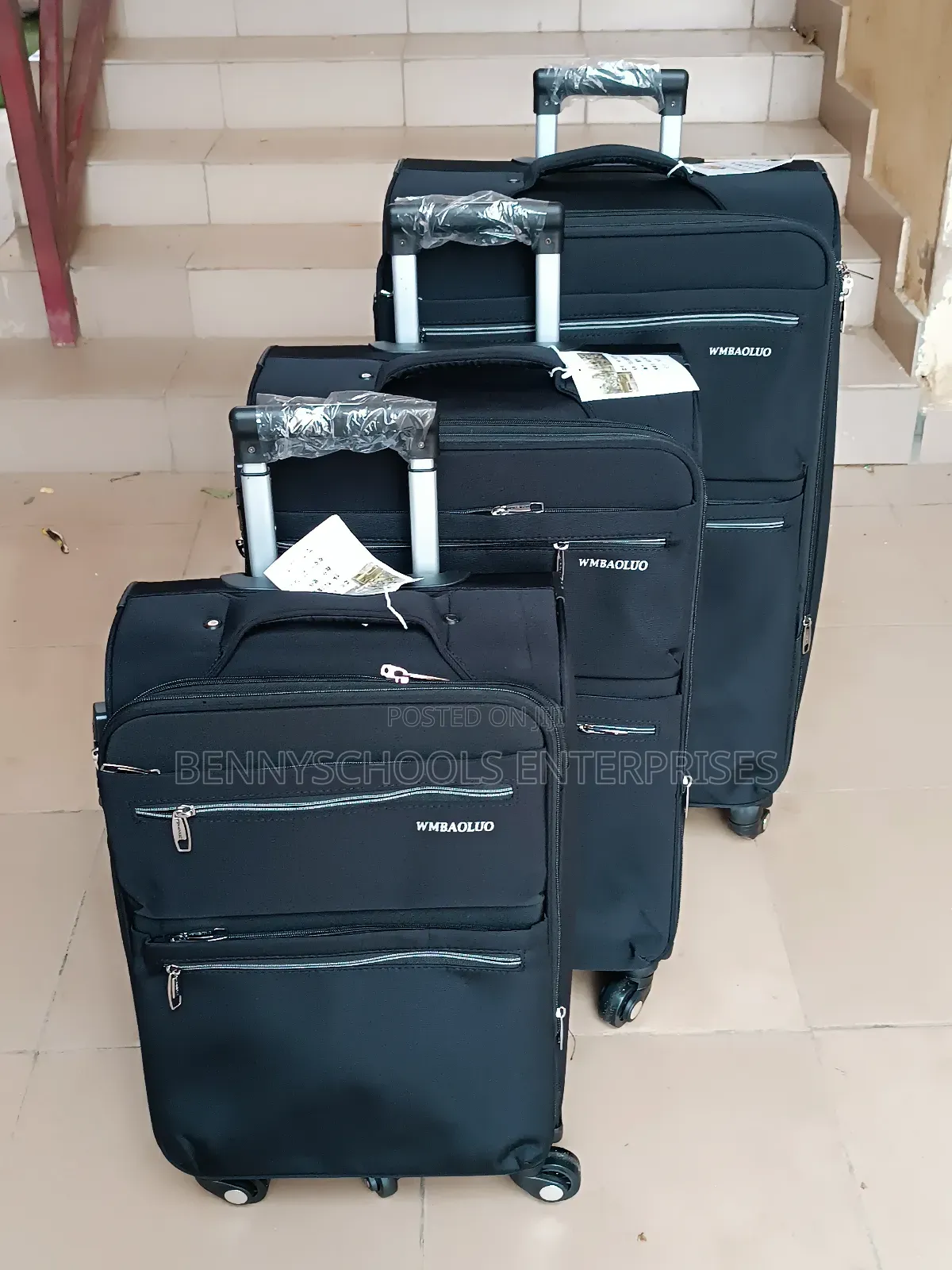 Set of 3 Imported Quality Travelling Luggage Boxes 5 Wheels