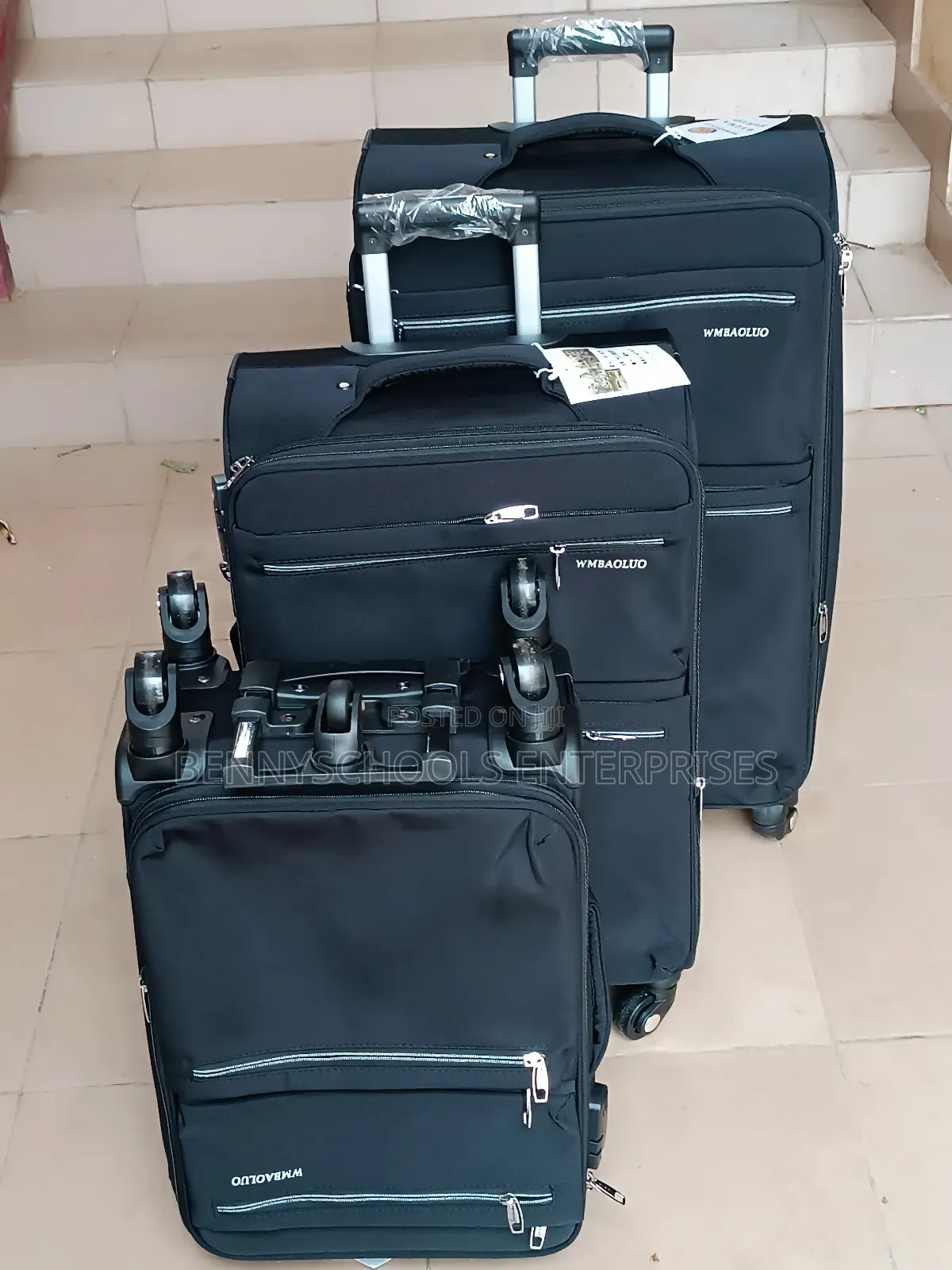 Set of 3 Imported Quality Travelling Luggage Boxes 5 Wheels