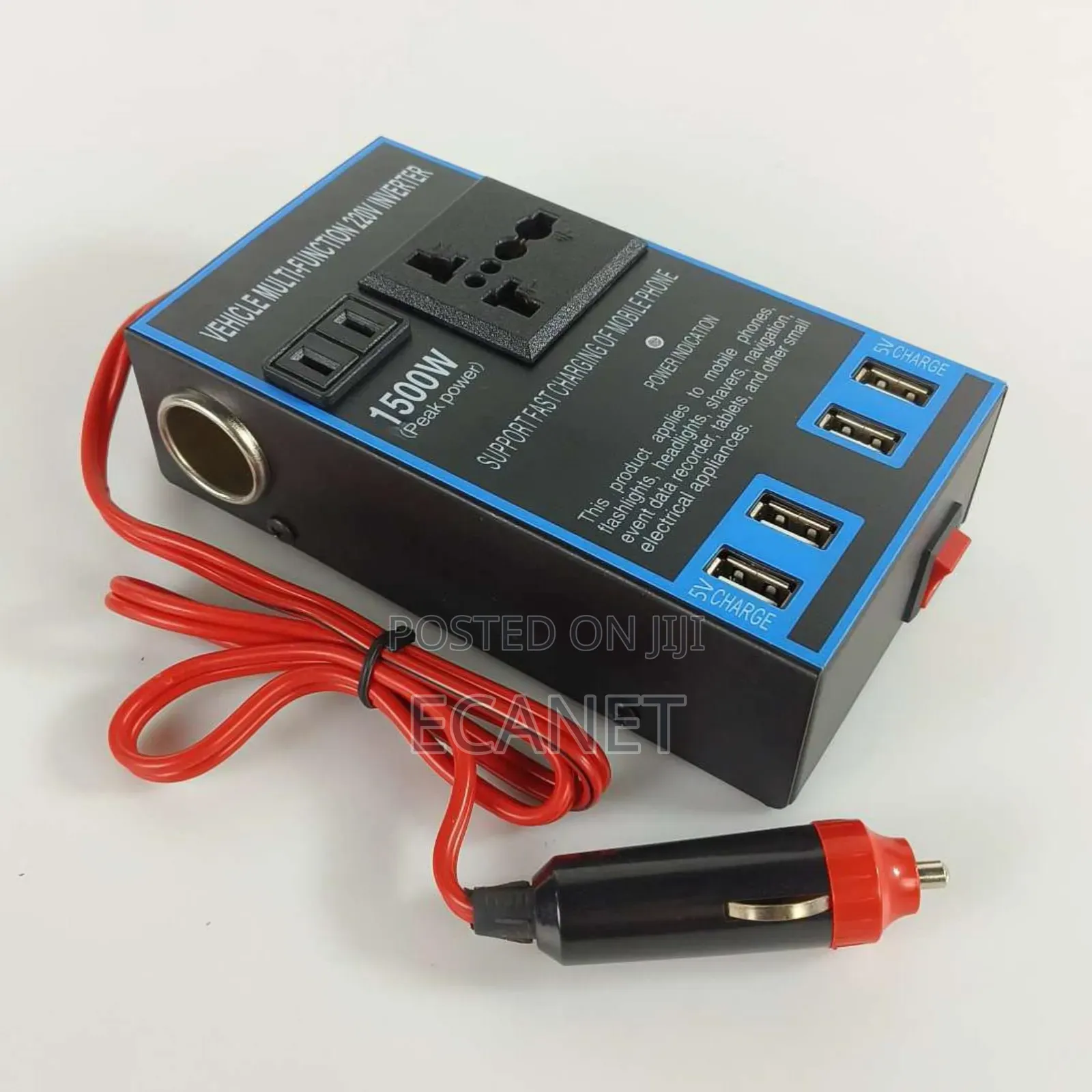 Car Power Inverter Dc 12v - 110v Dc 1500w 4 Usb Port