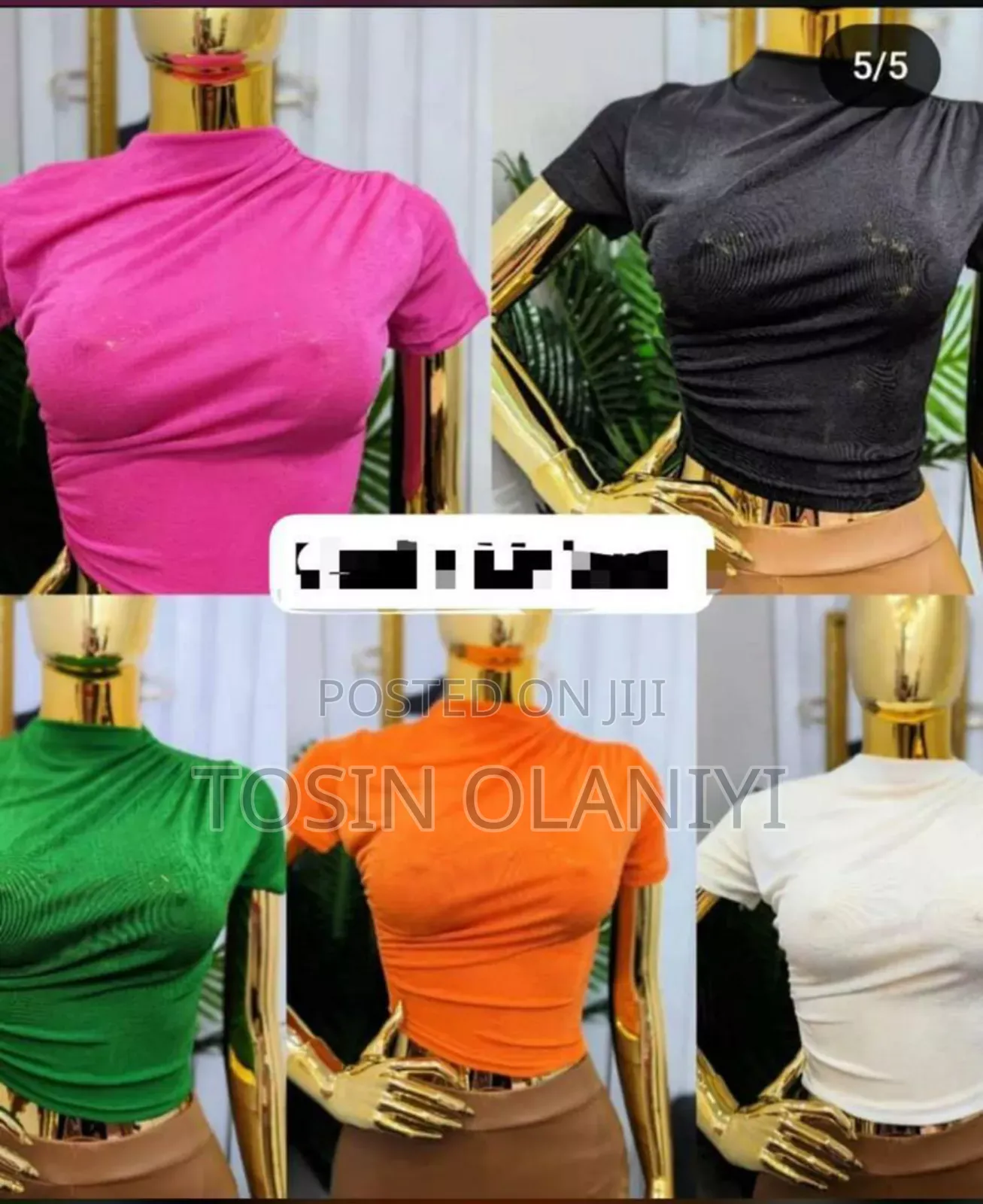 Short Sleeve Turtle Neck Tops