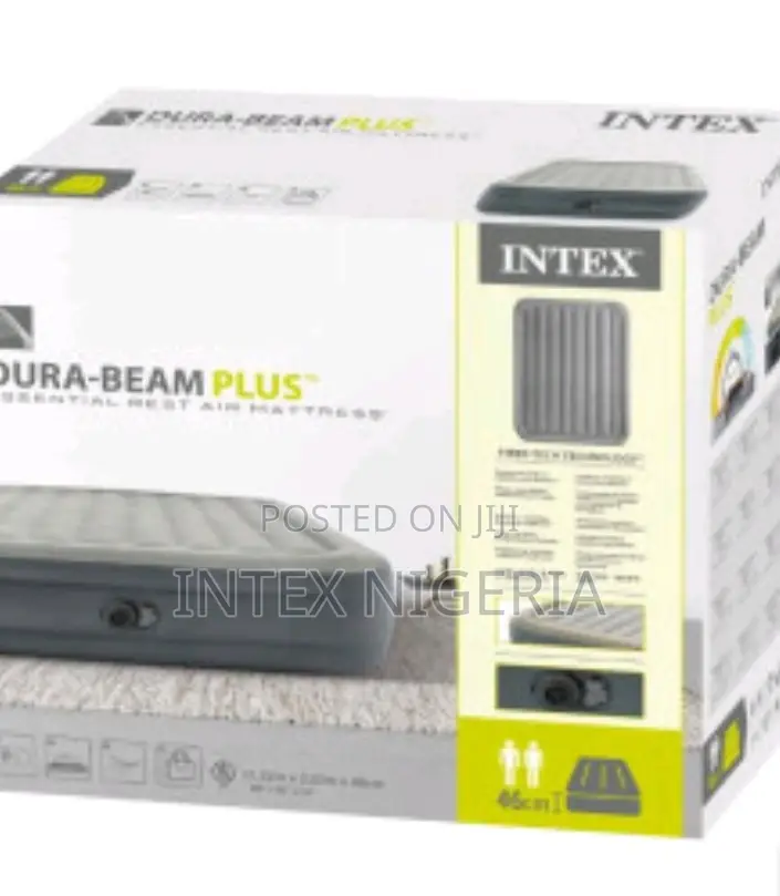 Inflatable 5 by 6 Dura-Beam Plus Airbed With Internal Pump