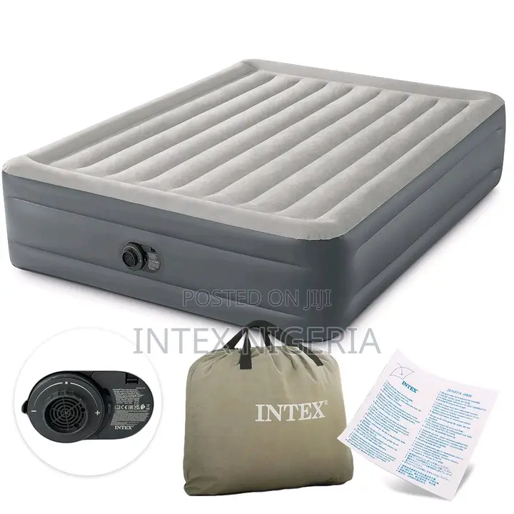 Inflatable 5 by 6 Dura-Beam Plus Airbed With Internal Pump
