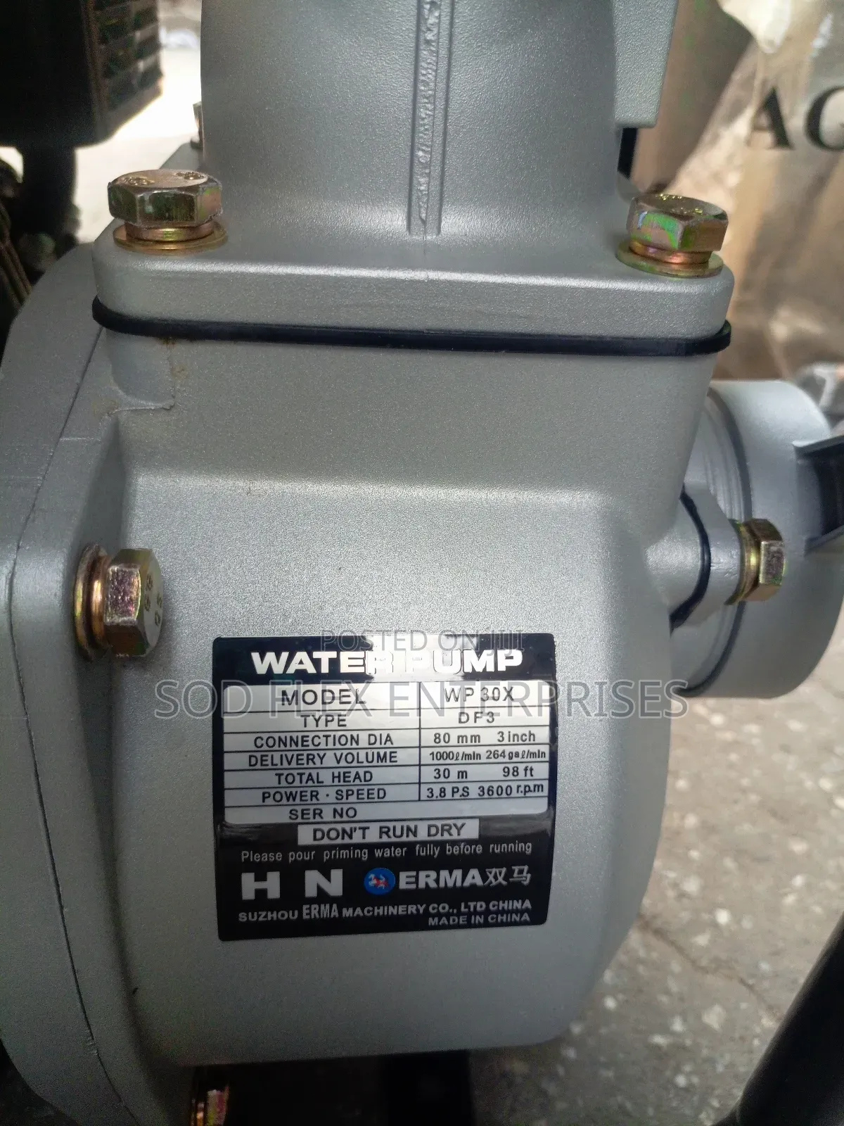 3" Original Hn Industrial Water Pumping Machine
