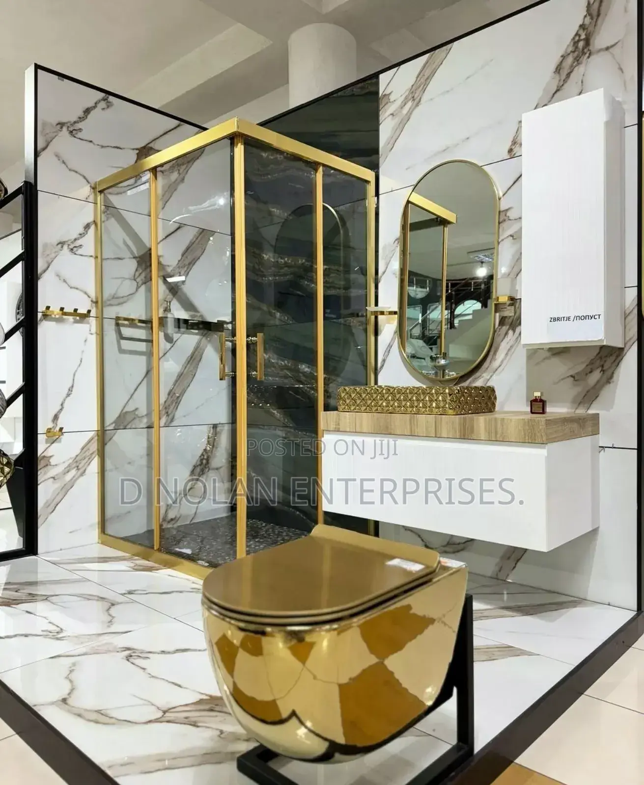 Gold Wall Hug Water Closet