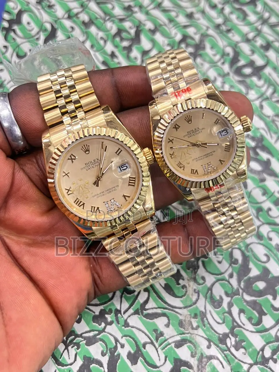 Original Rolex Oyster Perpetual Date-Just Gold Chain Watch