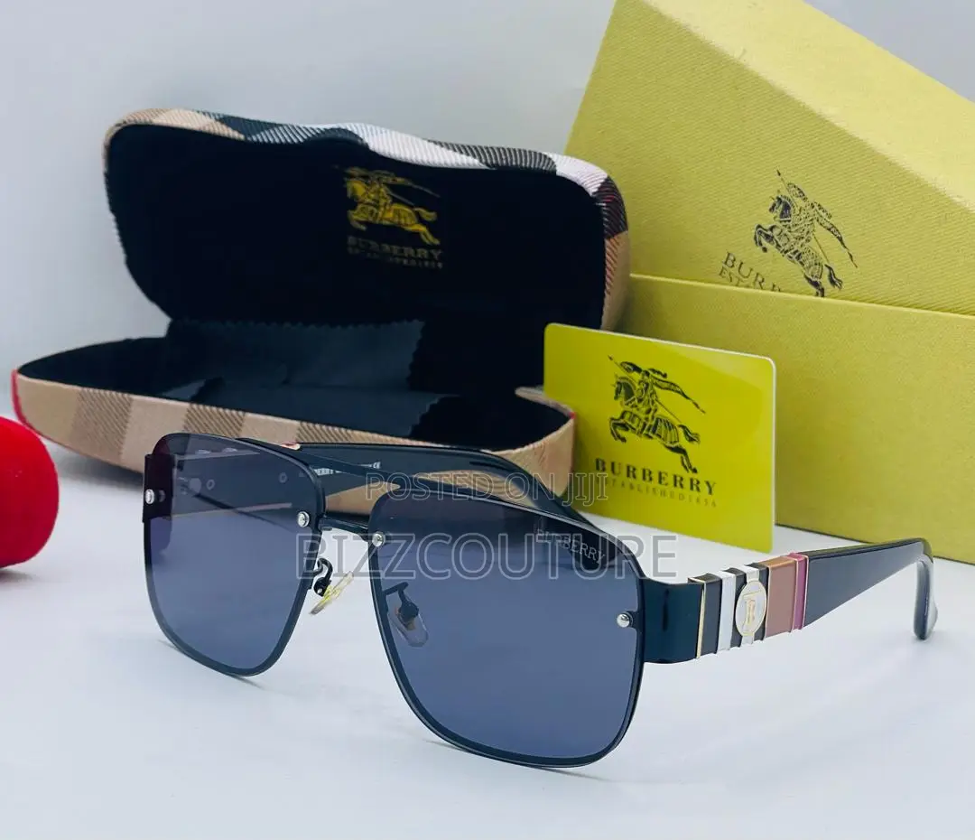 Original Burberry Eye Wear Black Frame Tinted Sunglasses