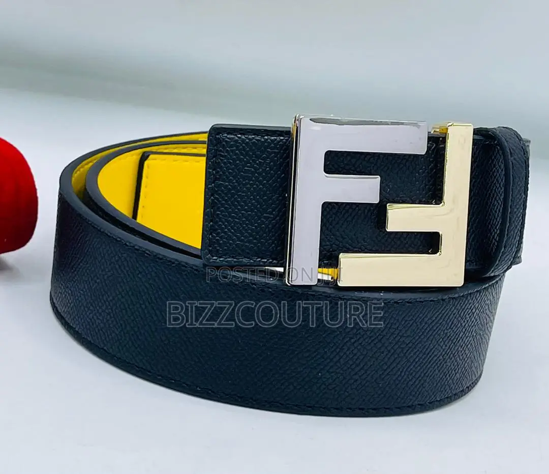Original FENDI BLACK LEATHER BELT Is Available in Store Now