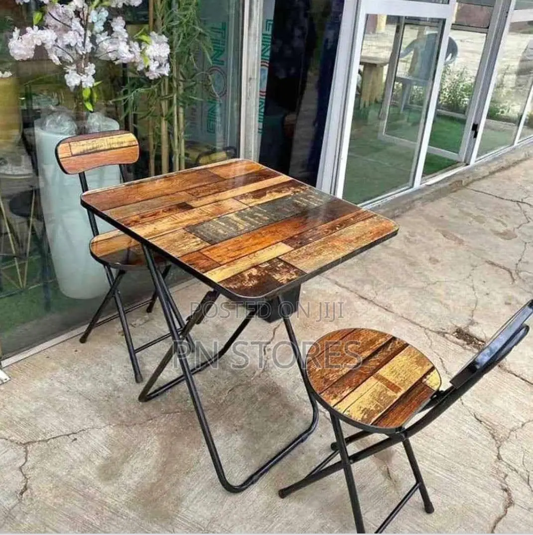 Vintage Foldable Table and 2 Chairs