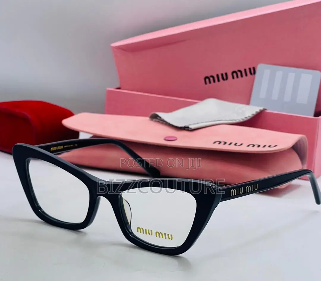 Original Miu Miu Eye Wear Black Frame Sunglasses