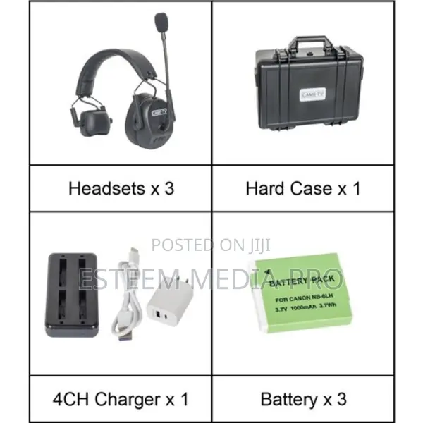 Came-Tv 3sets Kuminik8 Full-Duplex Wireless Dect Intercom Sy