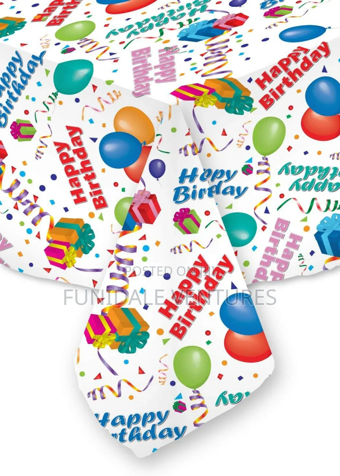 Jumbo Happy Birthday Table Cover