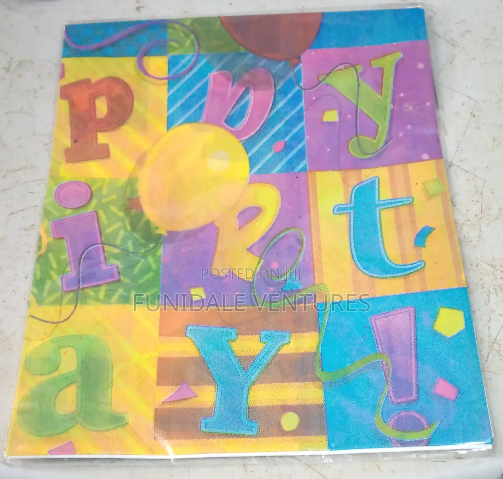 Jumbo Happy Birthday Table Cover