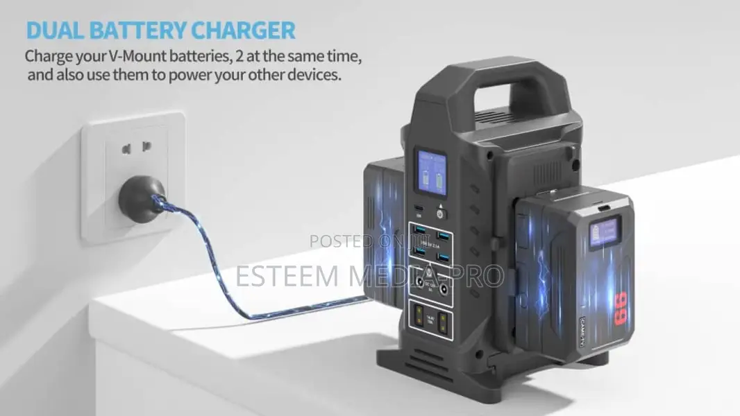 CAME-TV Dual v-Mount Battery Charger, Power Station and Powe