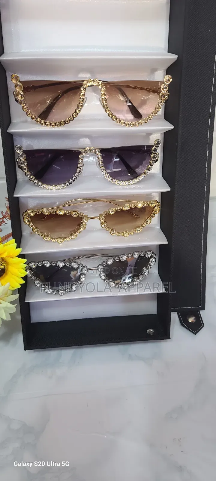 High Fashion Full Abd Half Stone Sunglasses
